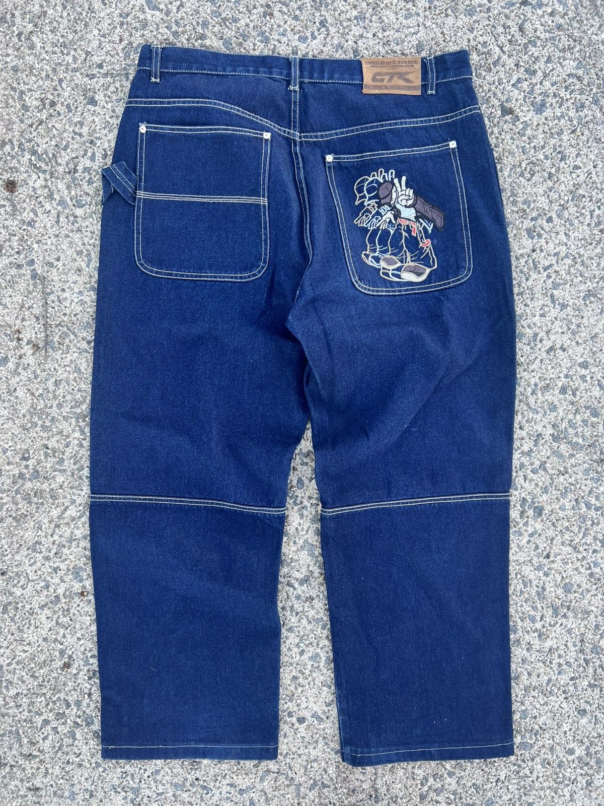 Vintage Cybertek Jeans Vintage Blue Embroidered Denim 90s Hip Hop Size US 40 / EU 56 - 1 Thumbnail