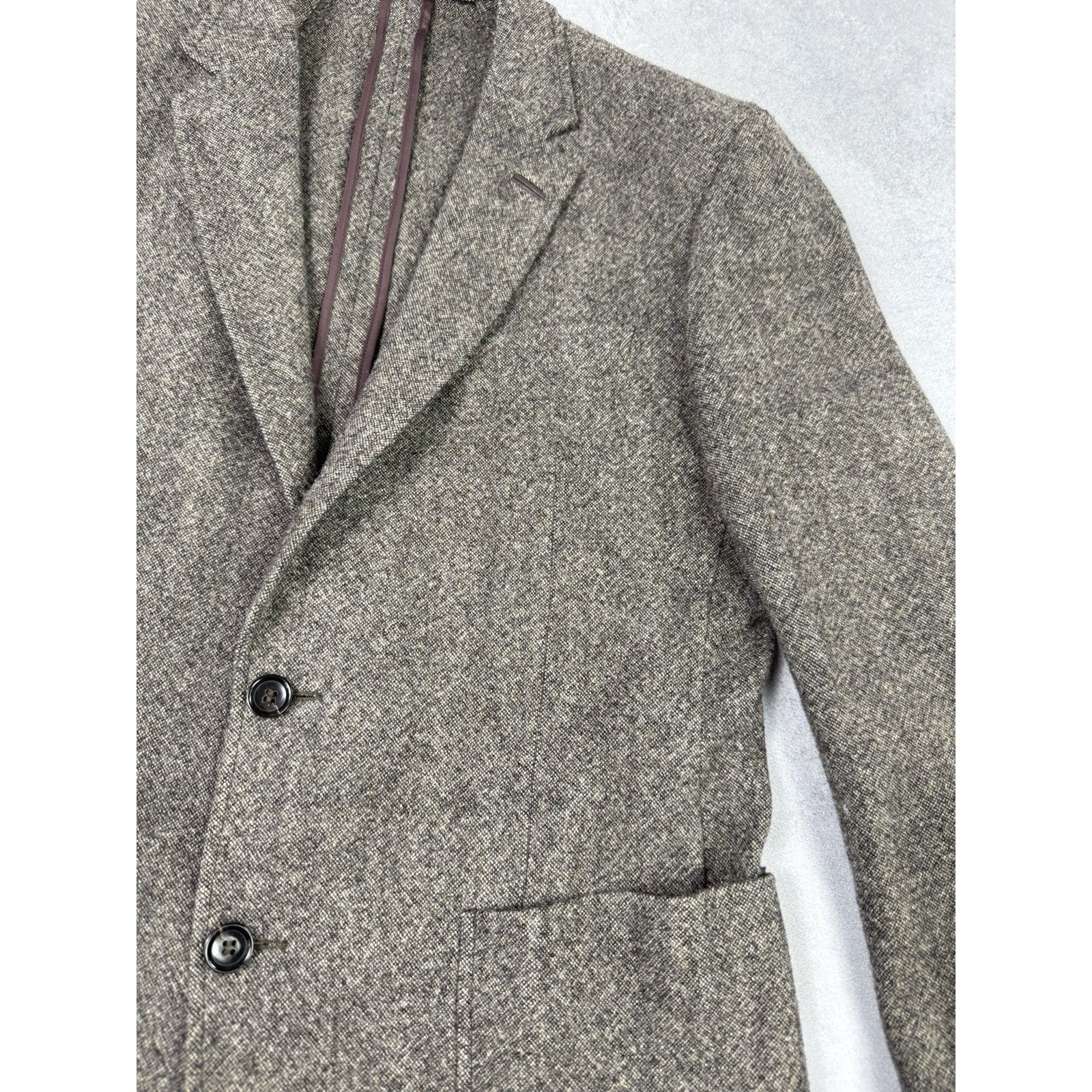Donna Karan DNKY Donna Karan Men Wool Blazer Brown Size 40”/110cm Jacket Size 40R - 10 Thumbnail