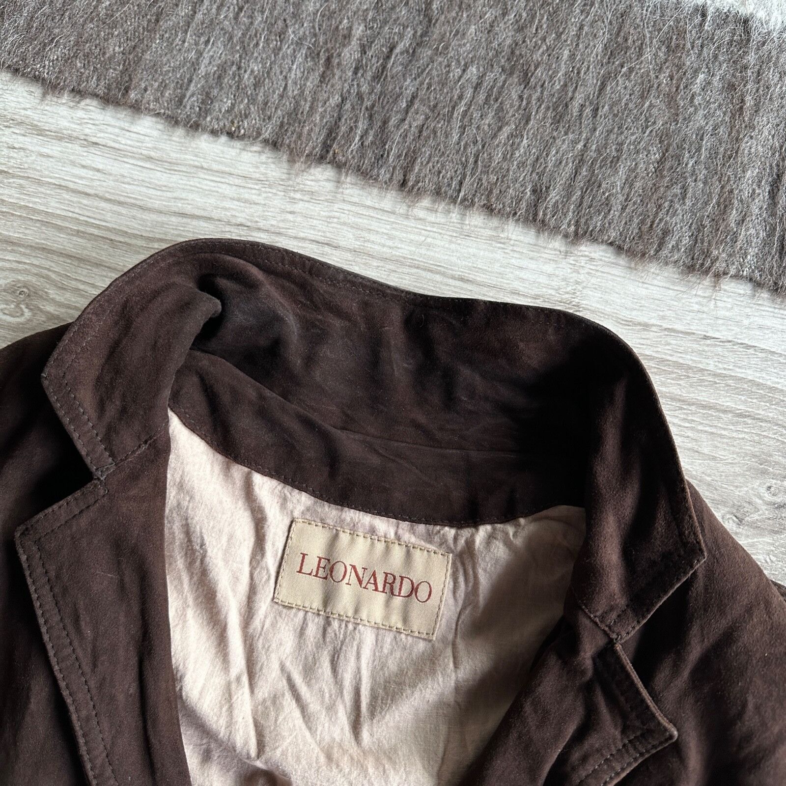 Leonard Paris Leonardo Leather Brown Blazer Jacket 9059AC Size US L / EU 52-54 / 3 - 5 Thumbnail