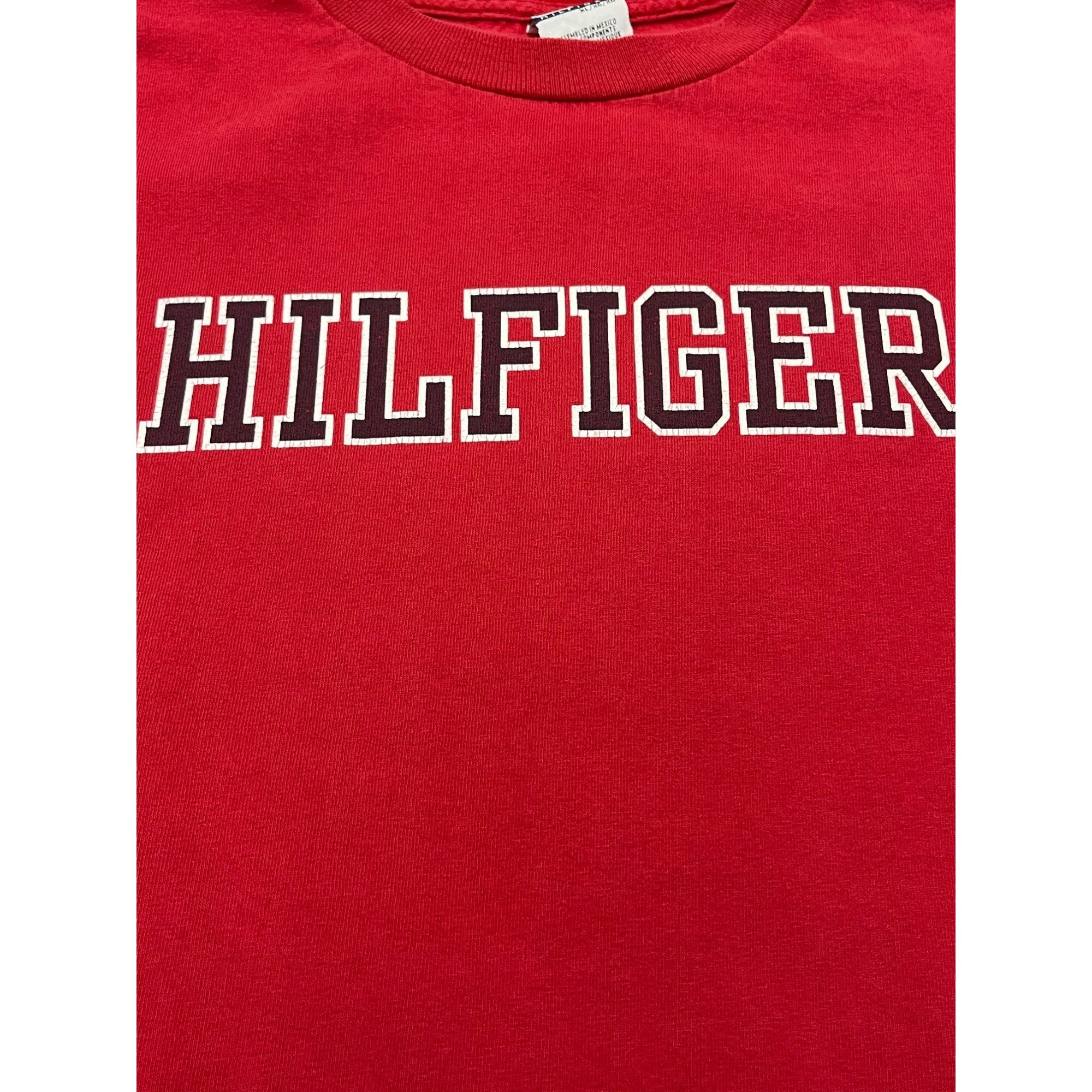 Tommy Hilfiger Vintage Tommy Hilfiger Red T Size US XL / EU 56 / 4 - 3 Thumbnail