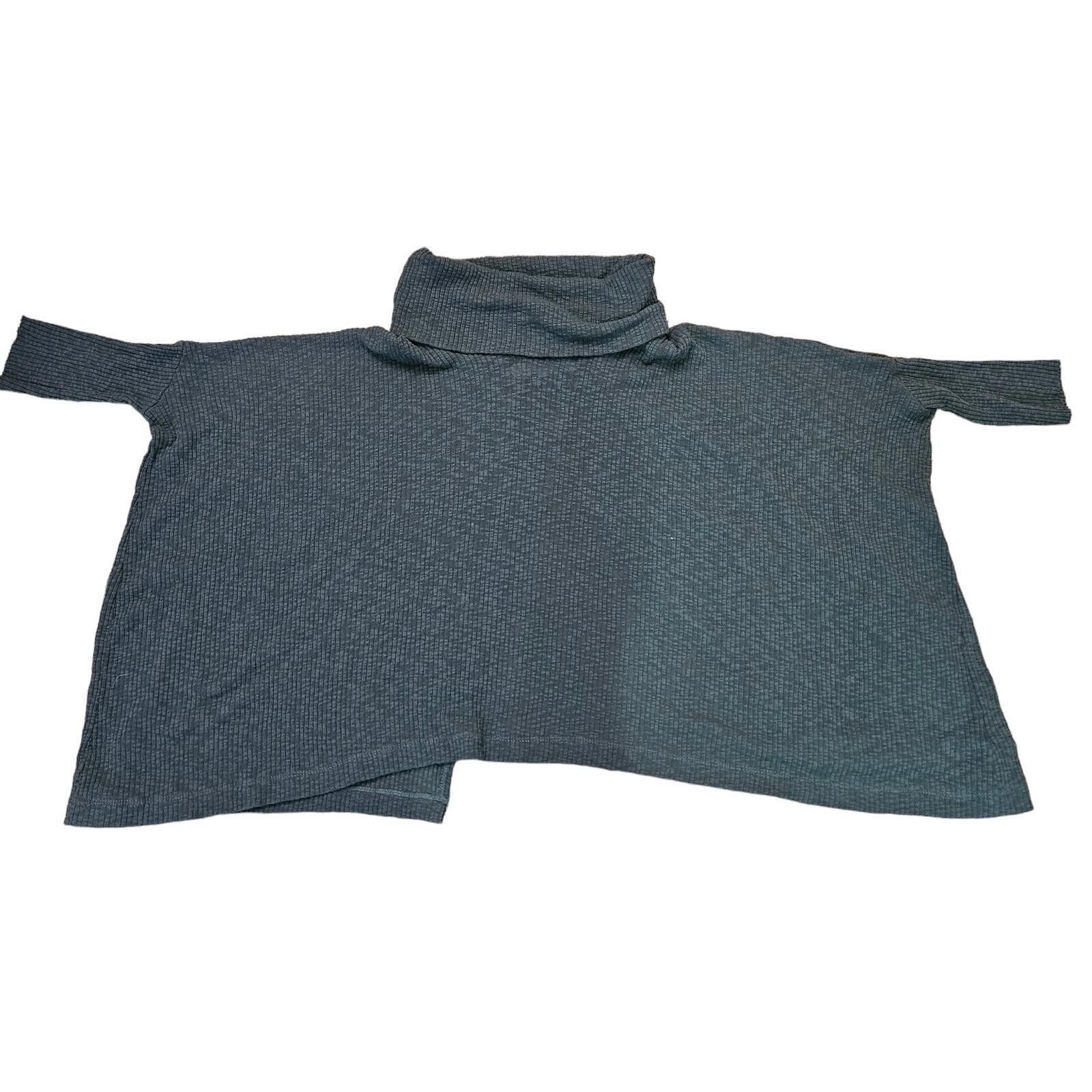 Designer FP Beach Cowl Neck Pullover Sweater Teal Green Size Small Size S / US 4 / IT 40 - 3 Thumbnail