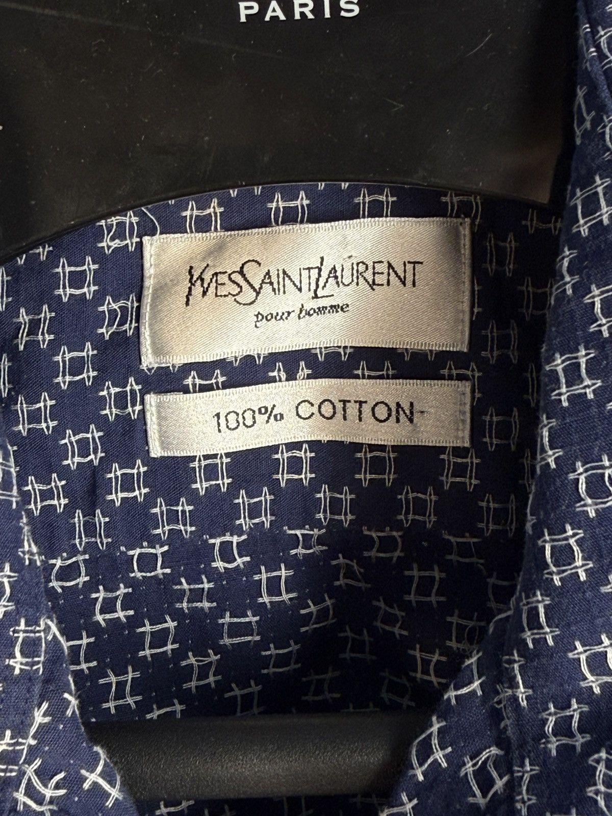 Yves Saint Laurent Royal Blue YSL Shirt Cotton Summer Yves Saint Laurent Size US M / EU 48-50 / 2 - 5 Thumbnail