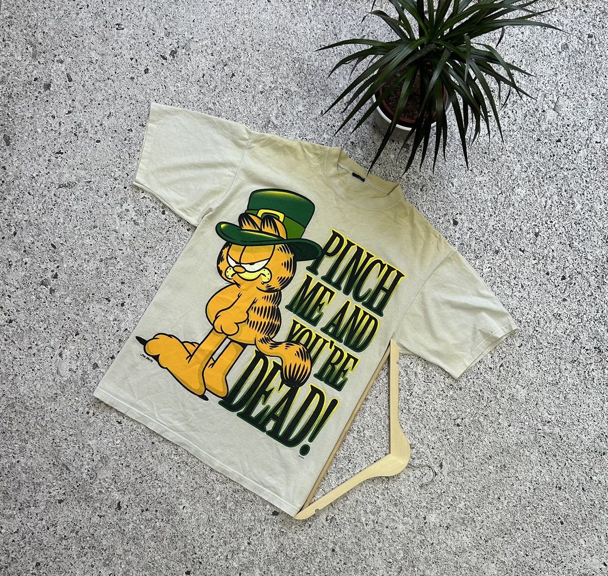 Cartoon Network × Vintage Vintage 90’s Pinch Me And You Are Dead Cat Garfield T-Shirt Size US L / EU 52-54 / 3 - 1 Thumbnail