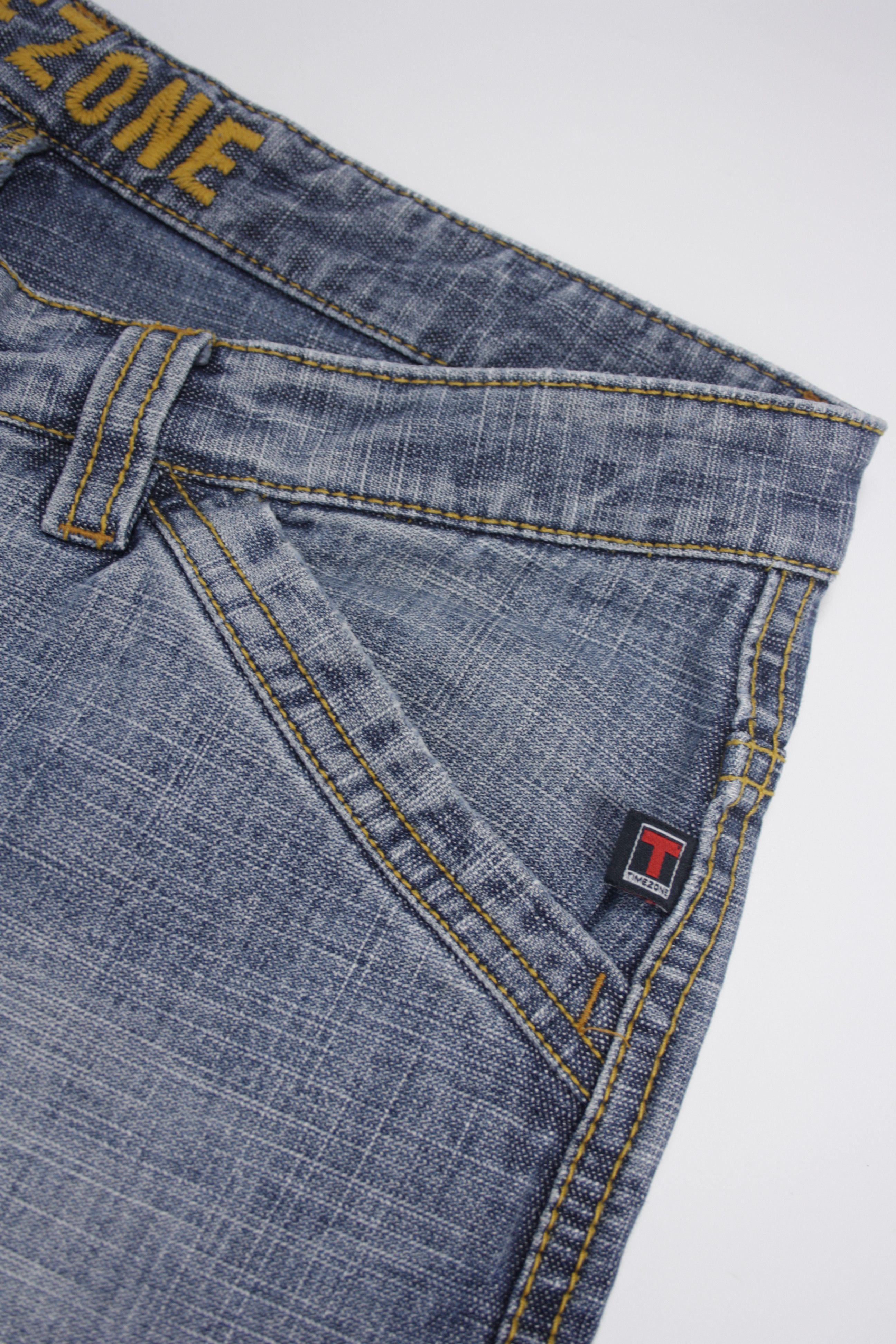 Vintage Timezone Y2K Cesare Double Knee Wide Leg Straight Jeans Size US 38 / EU 54 - 6 Thumbnail