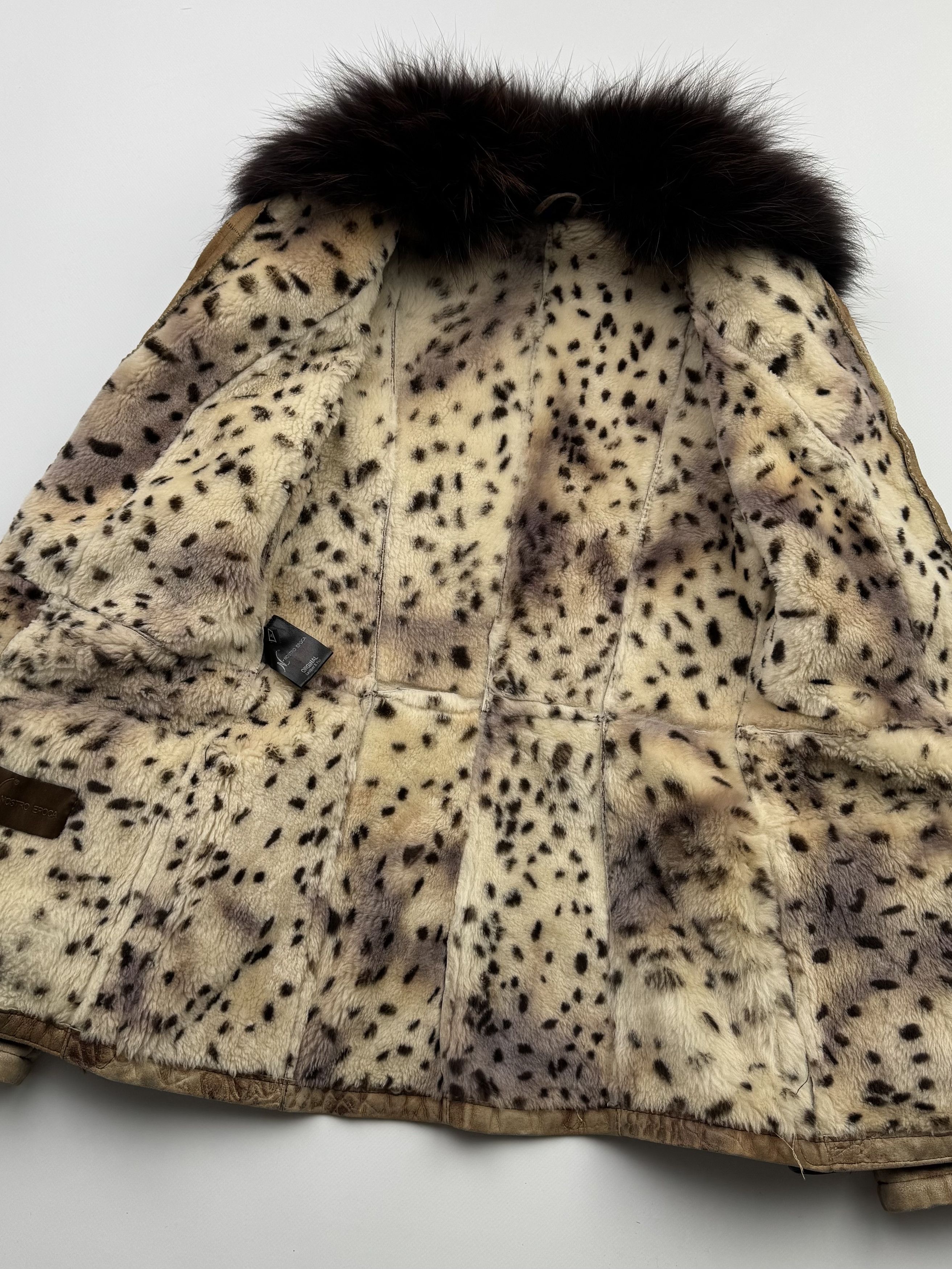 Vintage Vintage Faded Sheepskin Jacket With Fur Neck B230(V163)E2 Size XS / US 0-2 / IT 36-38 - 5 Thumbnail