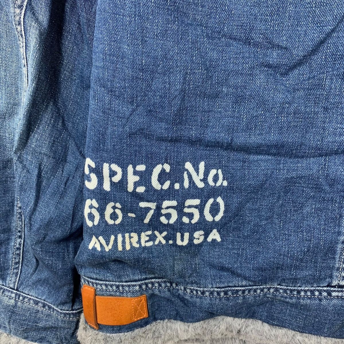 Avirex Vintage AVIREX USA B-3 Spec No 7550 Shearling Denim Jacket Size US L / EU 52-54 / 3 - 9 Thumbnail