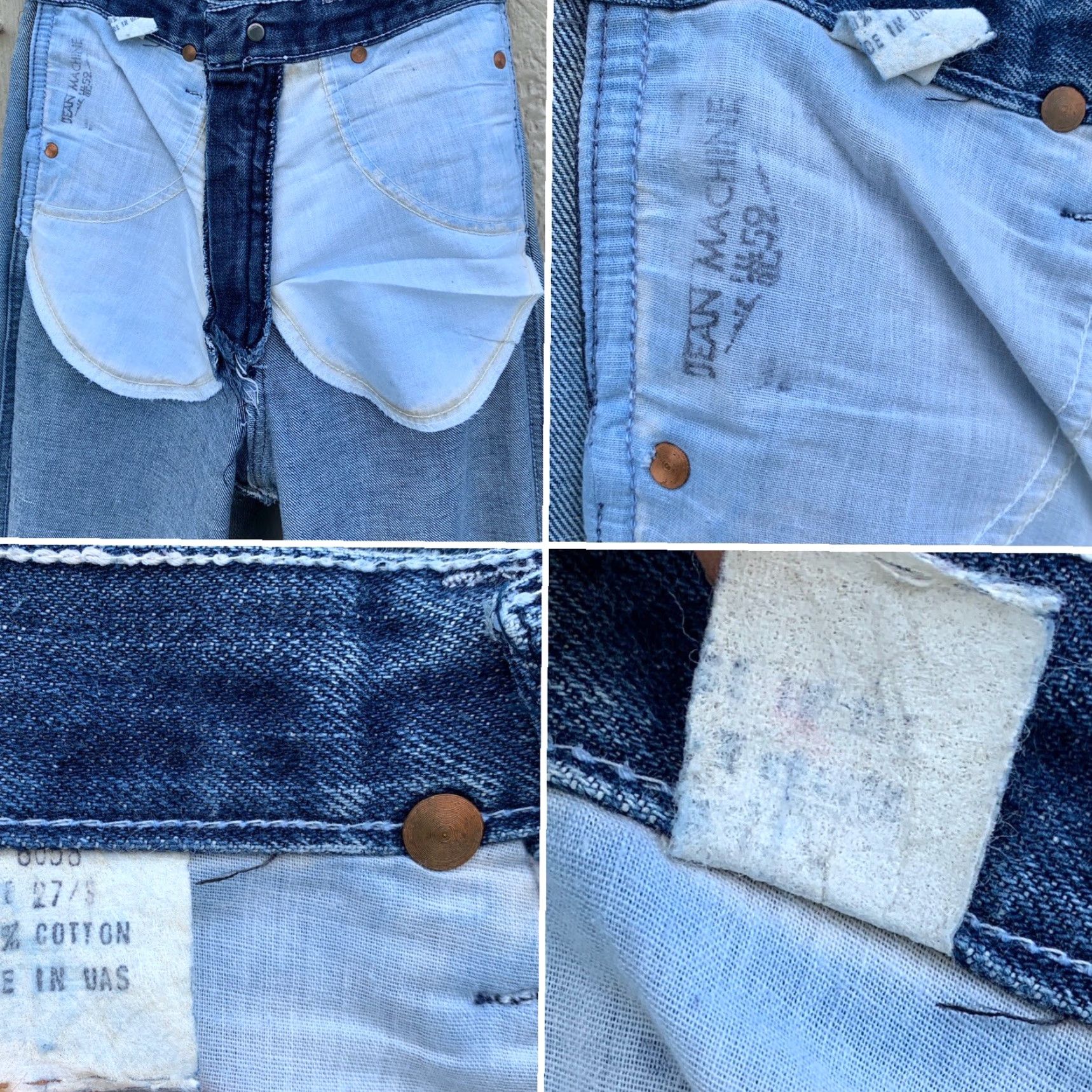Vintage VINTAGE James Jeans 27 Jeans Blue Denim Hippy 1970s 1970s 70s 80s Stamped JEAN MACHINE WAIST 22.5” INSEAM 34” XS? Size 27" / US 4 / IT 40 - 3 Thumbnail