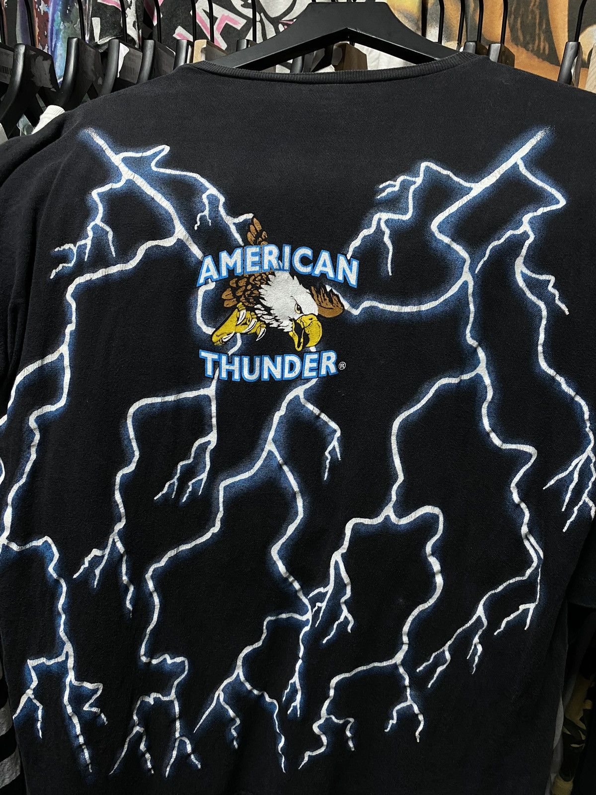 Vintage Vintage 90’s American Thunder Wolf T-Shirt Vtg Adult Medium Size US M / EU 48-50 / 2 - 6 Thumbnail