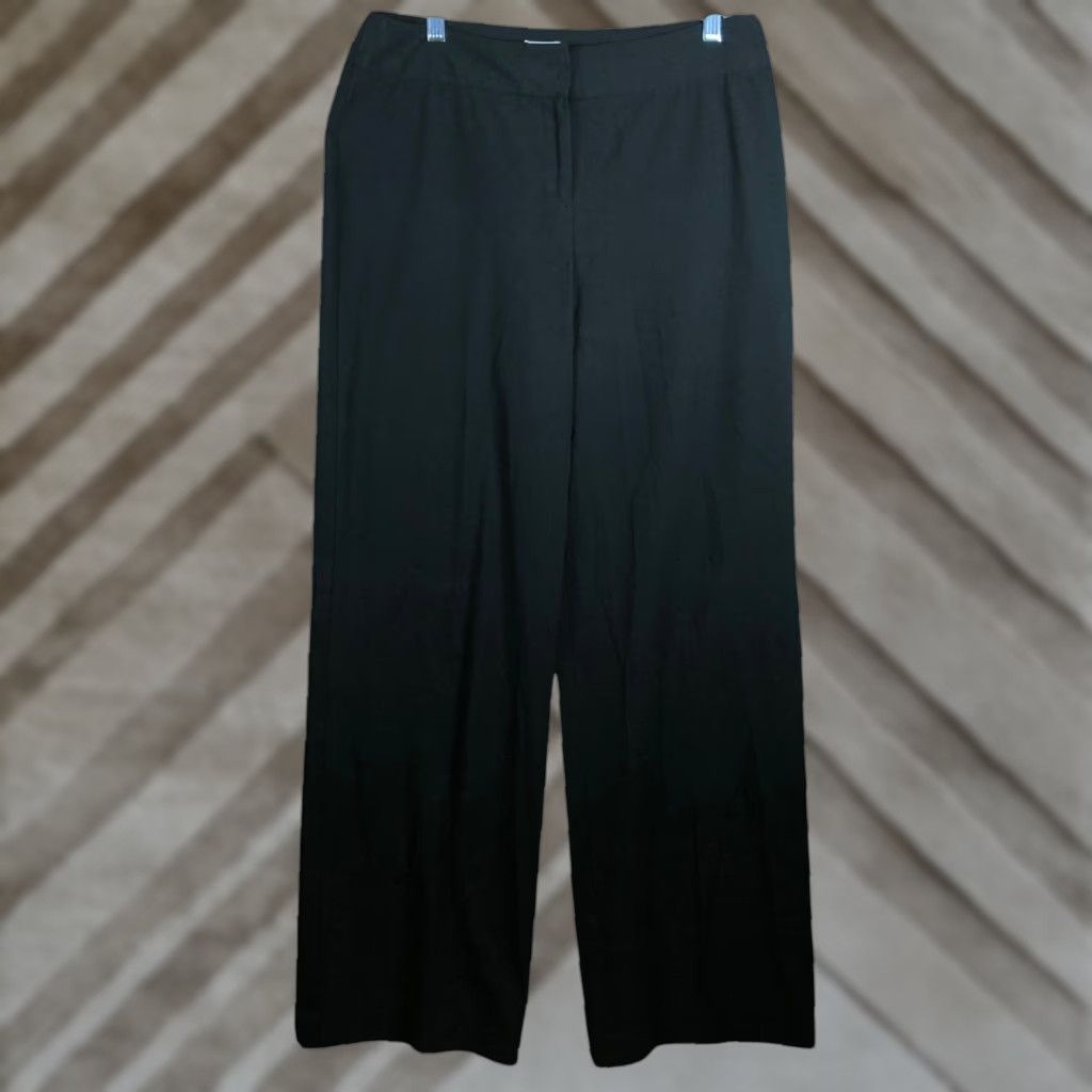 Vintage Chicos Womens Pants Black High Rise Loose Straight Leg Stretch 1.5 R Size 24" / US 00 / IT 34 - 1 Thumbnail