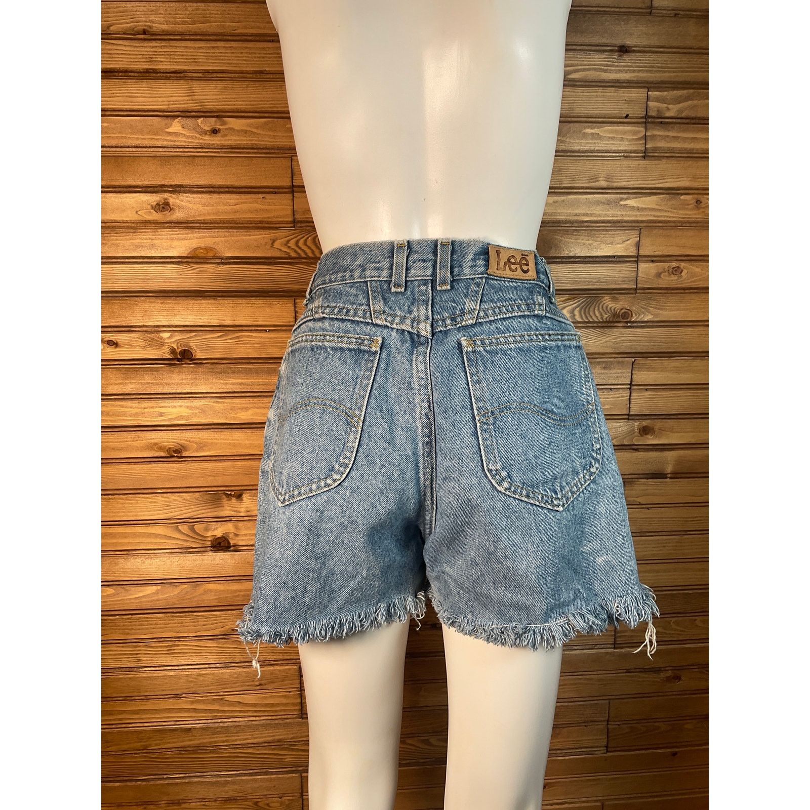 Lee Vintage 1970s Lee R Mr Denim Cut Off Shorts 27.5 Waist High Size 27" / US 4 / IT 40 - 11 Thumbnail