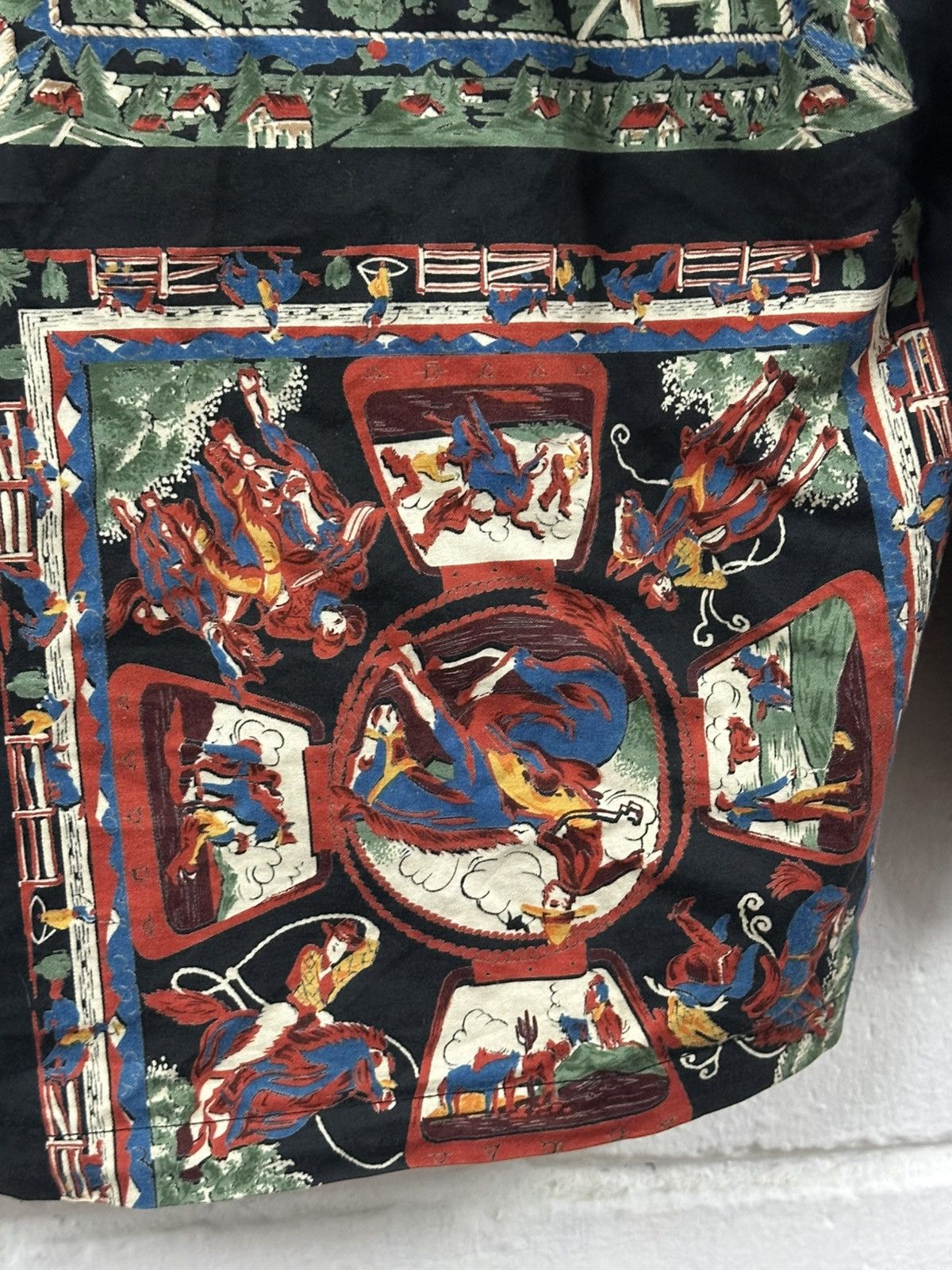 Sugar Cane Vintage Sugar Canes Toyo Enterprise Cowboy Printed L/S Size US L / EU 52-54 / 3 - 12 Thumbnail
