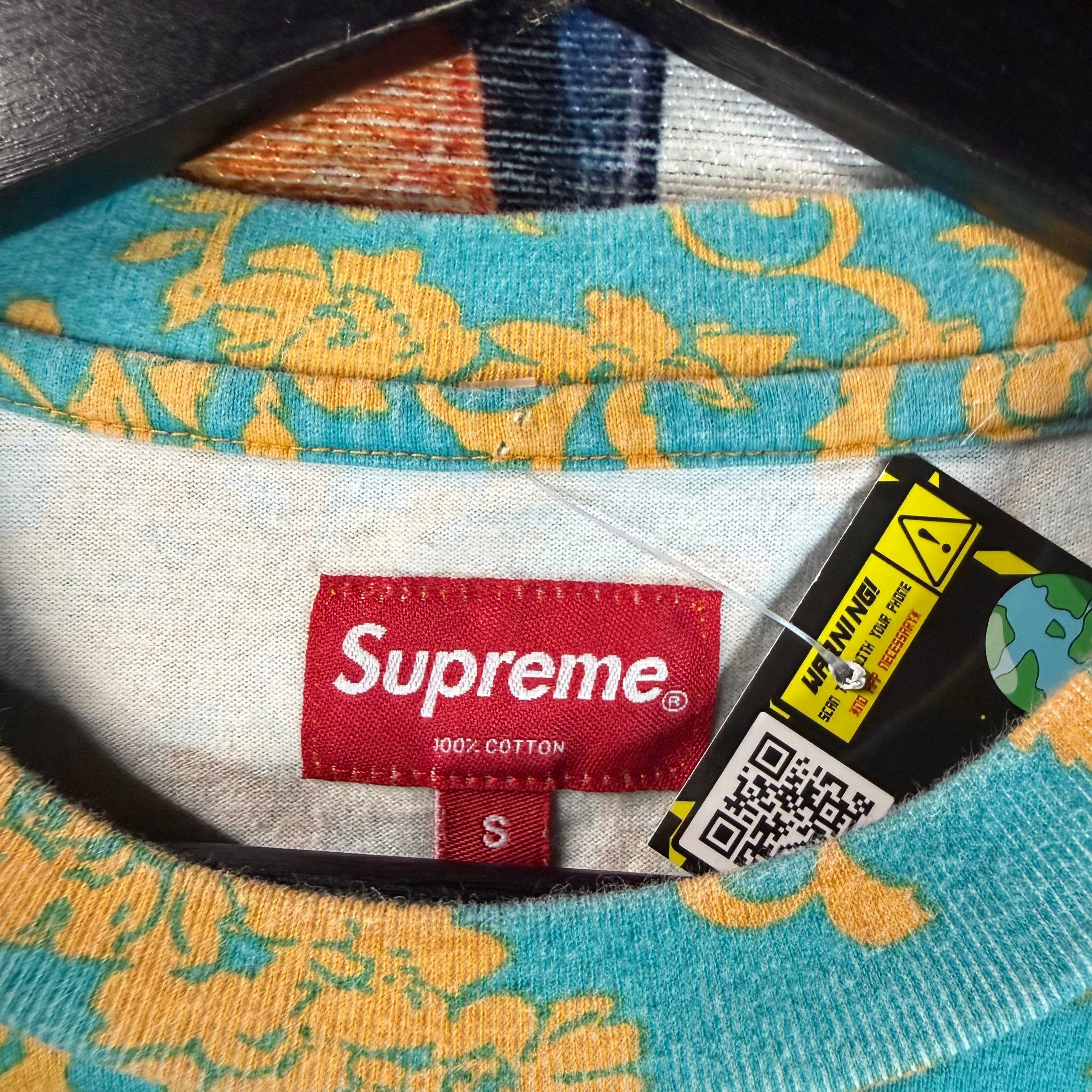 Supreme Supreme Spring/Summer 2020 Teal Floral Tee Size Small Size US S / EU 44-46 / 1 - 3 Thumbnail