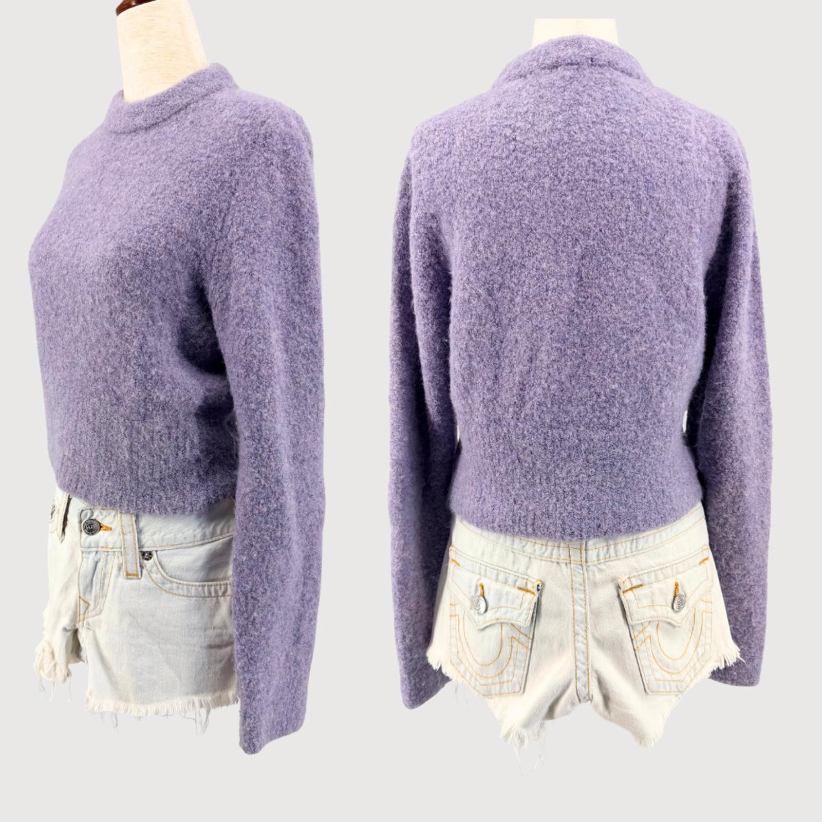 Other & Other Stories Alpaca Sweater Boxy Knit Lavender S Size S / US 4 / IT 40 - 3 Thumbnail