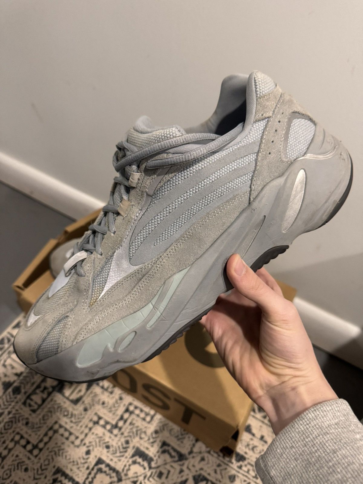 adidas gazelle silver green womens Yeezy Boost 700 V2 Hospital Blue