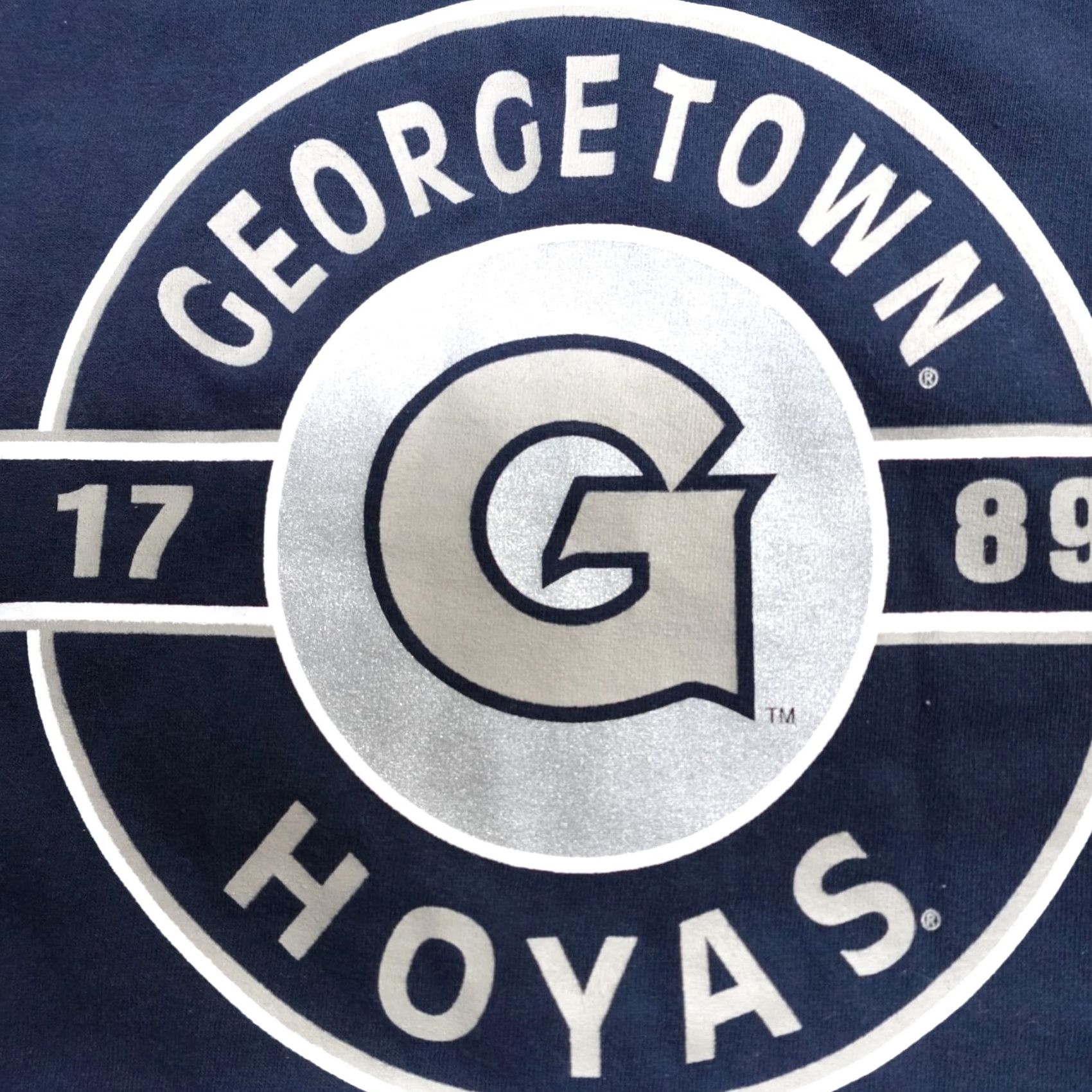 Vintage VINTAGE Georgetown Hoyas Shirt XL Blue American Vintage Jersey Crew Neck Short Sleeve Cotton Men T-Shirt 2000s Graphic Print Size US XL / EU 56 / 4 - 2 Thumbnail