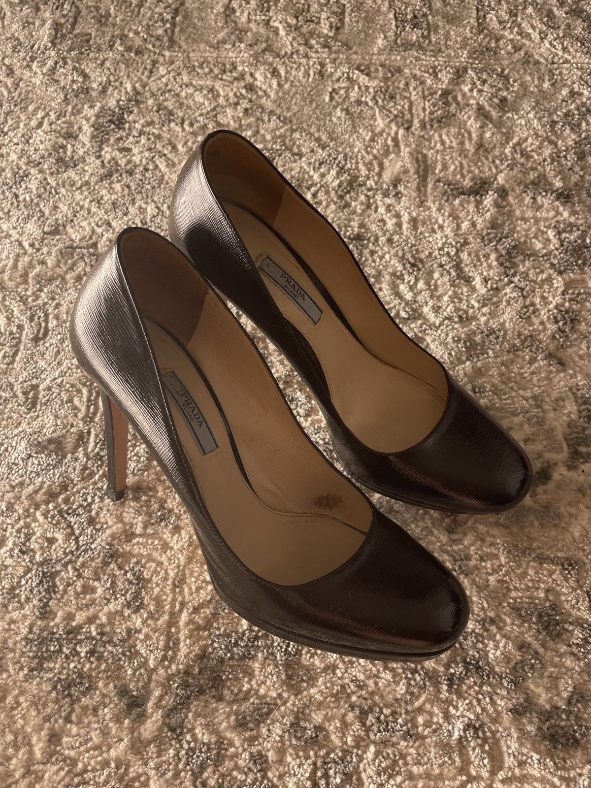 Prada prada shiny leather heel Size US 8.5 / IT 38.5 - 1 Thumbnail