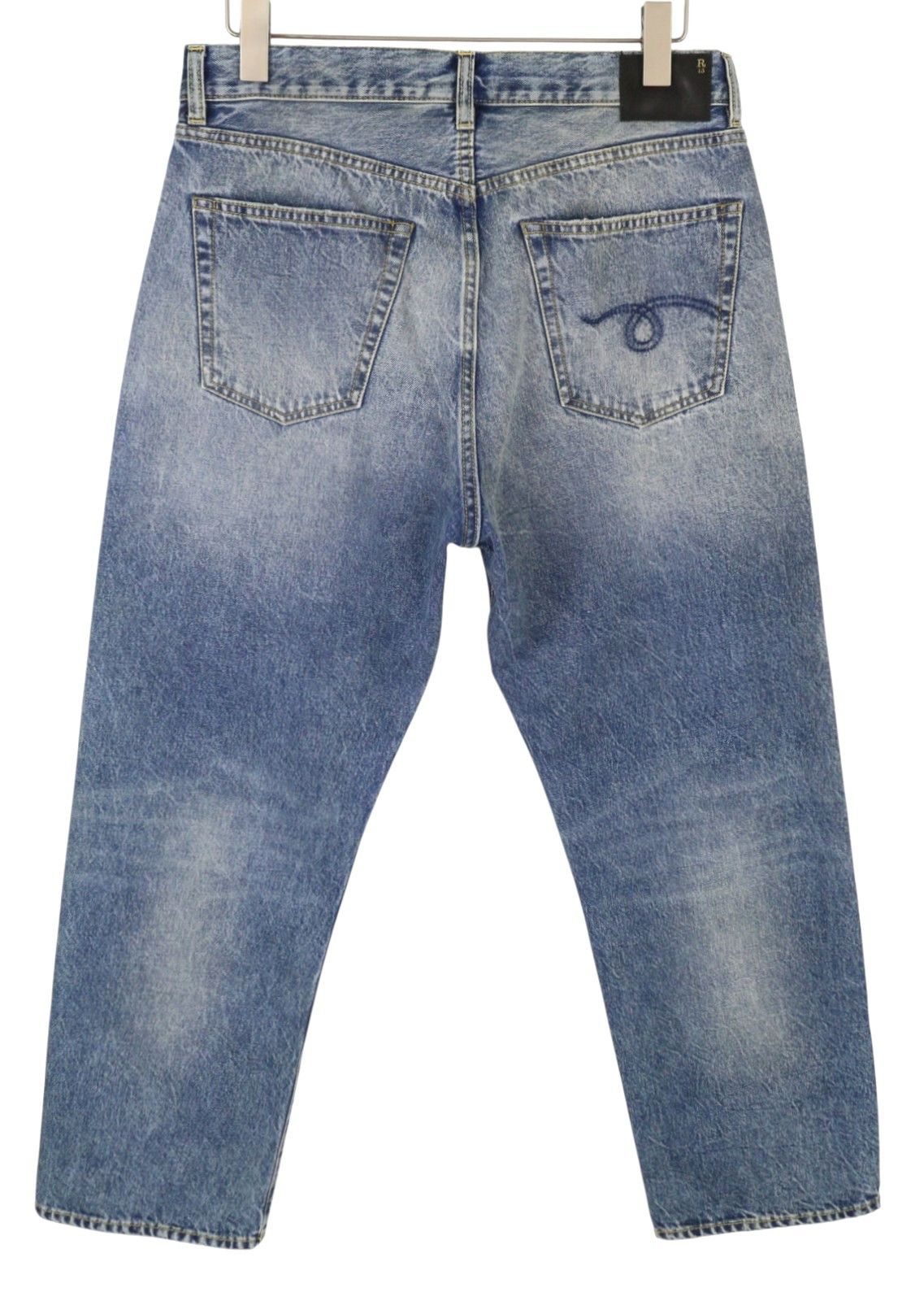R13 CUFFED X-BF 32 Jasper Faded Denim 87201 Size 32" / US 10 / IT 46 - 2 Thumbnail