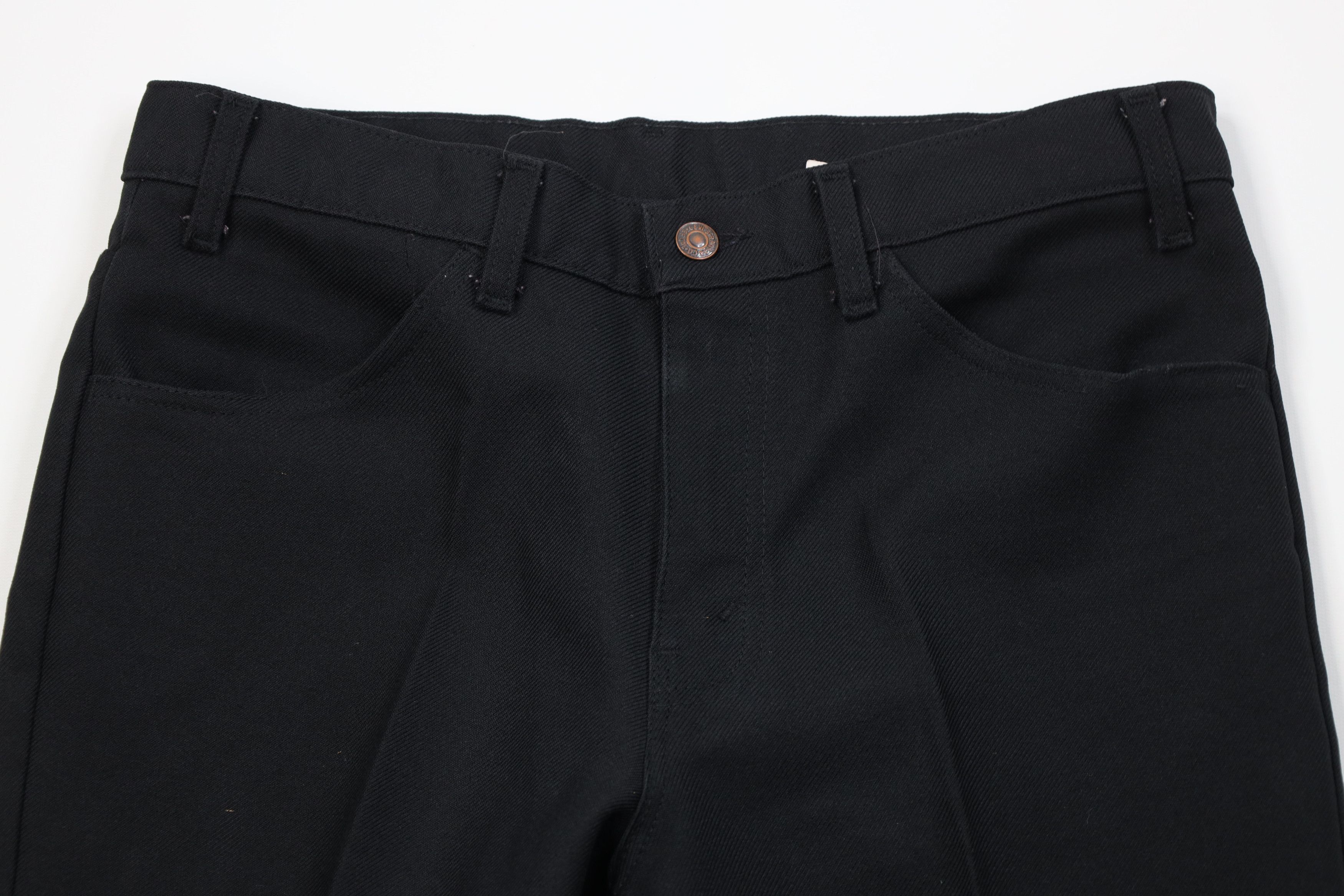 Levi's Vintage 90s Levis Flared Wide Leg Chino Pants Black USA Size US 34 / EU 50 - 2 Thumbnail