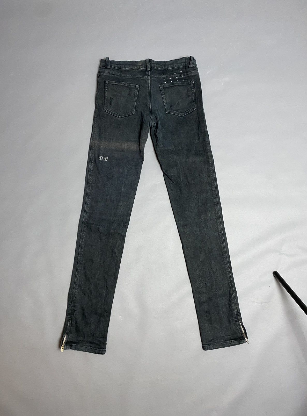 Ksubi Ksubi Skinny Jeans Faded Black Zip Low Rise Australia US 4 Size 27" / US 4 / IT 40 - 1 Thumbnail