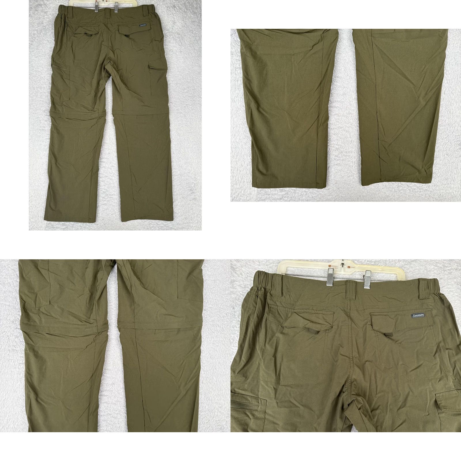Vintage Toomett Mens Pants 38x29 Green Convertible Zip Off Hiking Cargo Nylon Spandex Pants Mens Regular Zip Off Legs Outdoor 90% Nylon 10% Spandex Boy Size US 38 / EU 54 - 9 Thumbnail