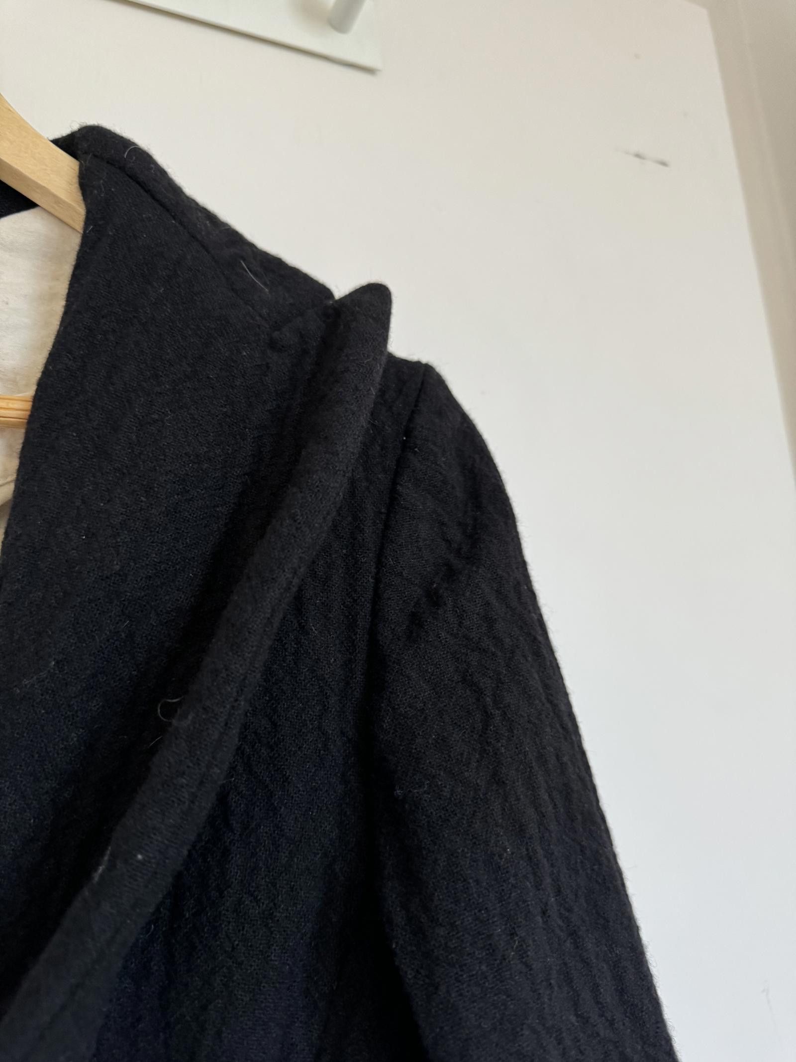 Designer Formed Expression Coat. Very Unique. Tie Waist. UK 12. Black Size M / US 6-8 / IT 42-44 - 7 Thumbnail