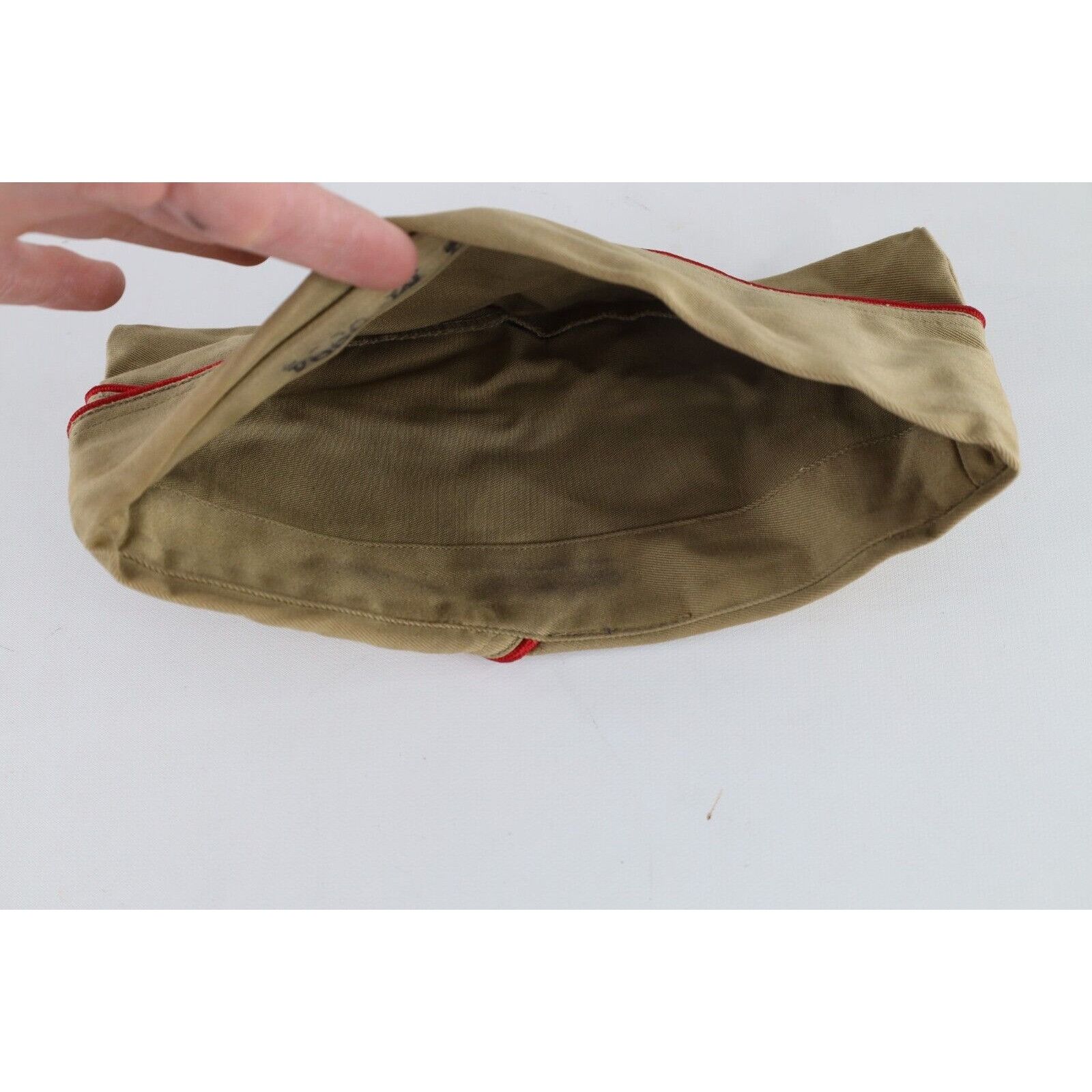 Vintage Vintage 50s 1952 Korean War Khaki M-1950 Garrison Cap Hat Size ONE SIZE - 9 Thumbnail