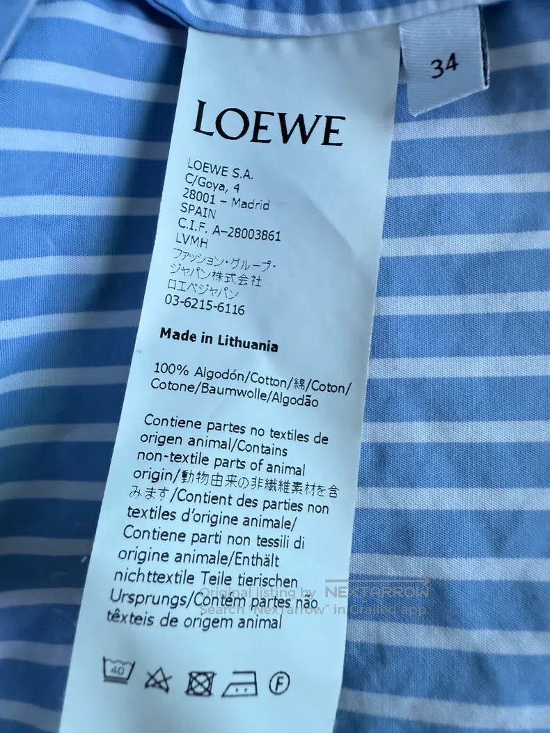 Loewe Loewe Classic striped shirt, loose fit Size XXS / US 00 / IT 34 - 4 Thumbnail