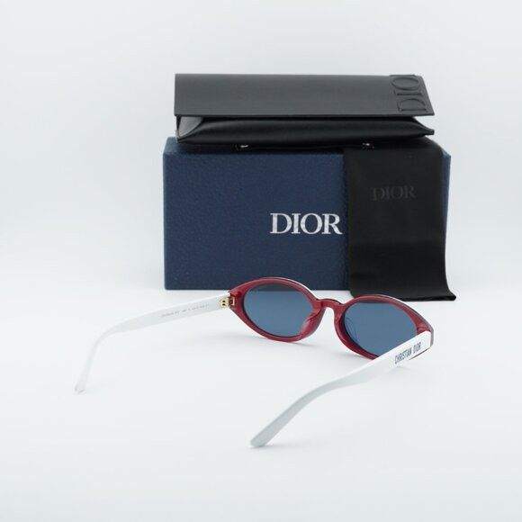 Dior Dior DIORPACIFIC R1F 50B0 Sunglasses White Oval Frame Size ONE SIZE - 10 Thumbnail