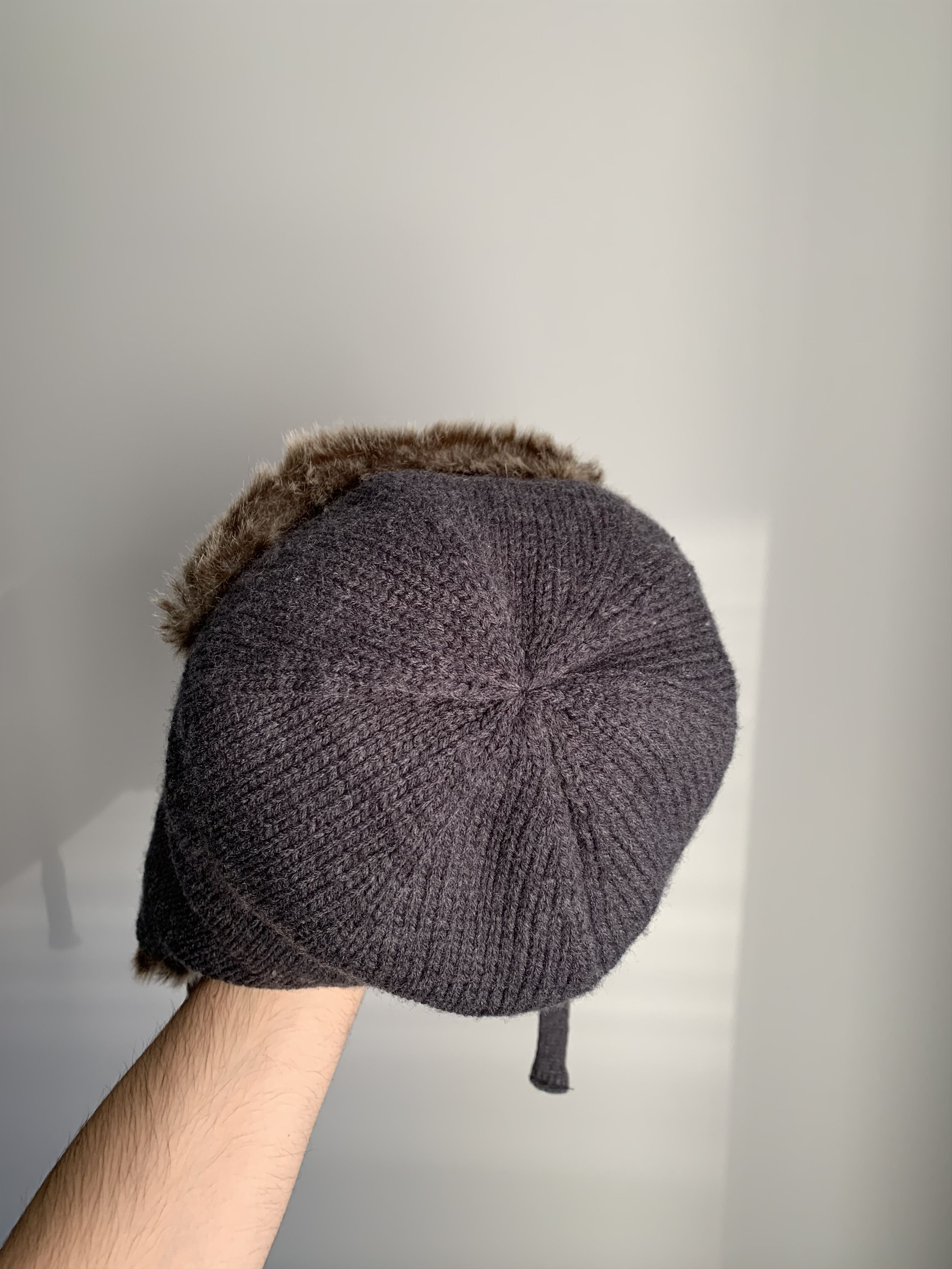 Japanese Brand Crazy Fur Trapper Y2K Fuzzy Ushanka Grey Hat Mohair Faux Size ONE SIZE - 5 Thumbnail