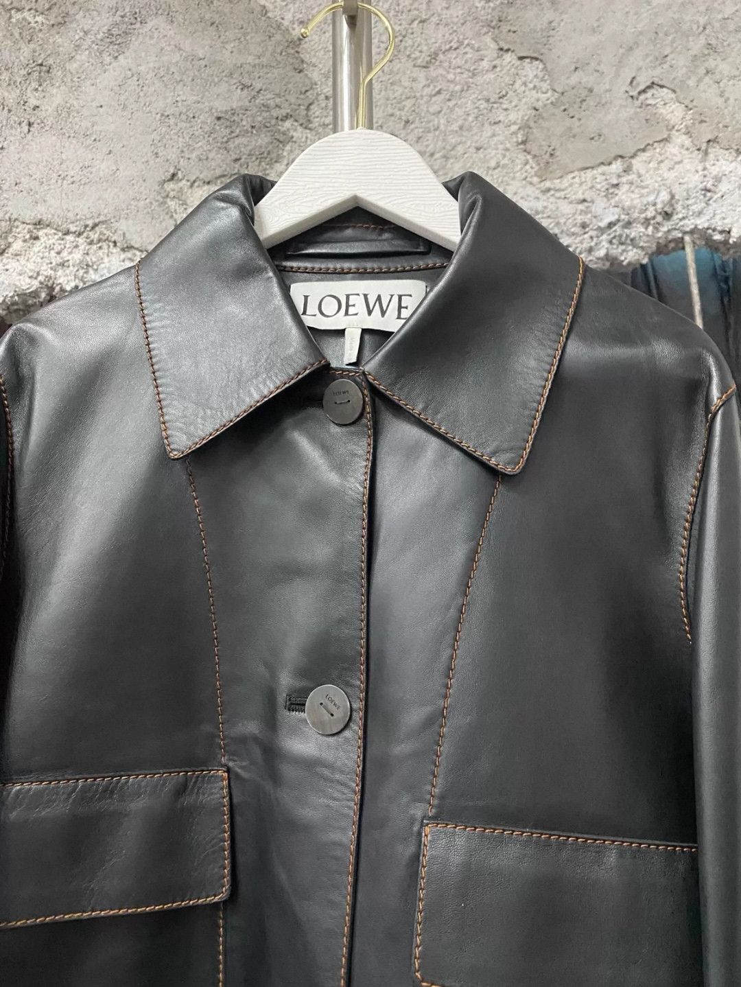 Loewe LOEWE Lambskin Leather Jacket - yw Size XS / US 0-2 / IT 36-38 - 5 Thumbnail
