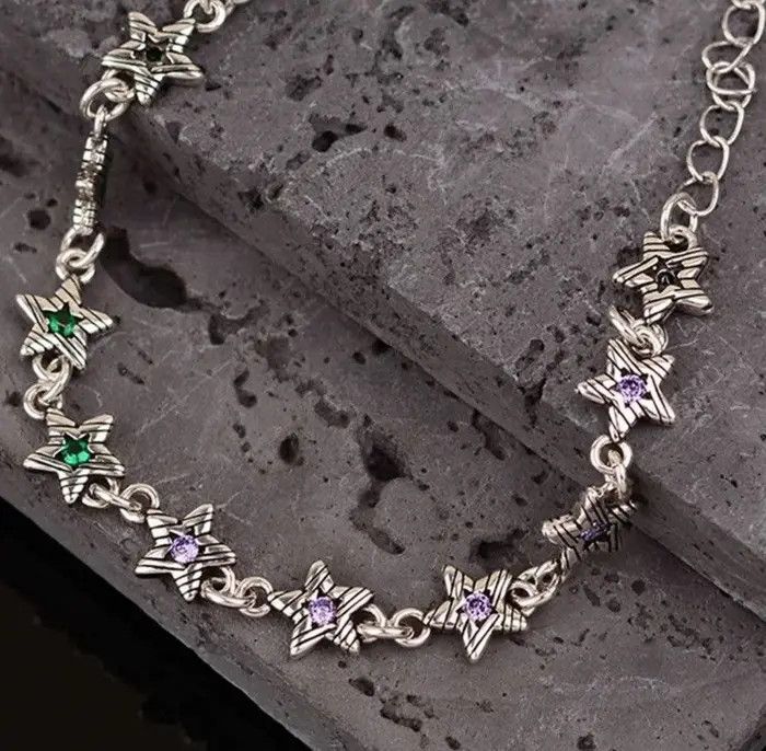 Jewelry Creative Handmade Stars Zircons Chain Bracelets Size ONE SIZE - 5 Thumbnail