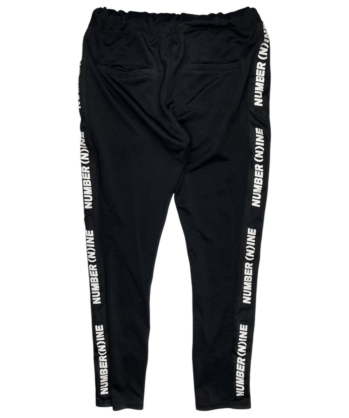 Number (N)ine Number (N)ine Logo Side Taped Tracksuit Sweatpants Black Size US 30 / EU 46 - 2 Thumbnail