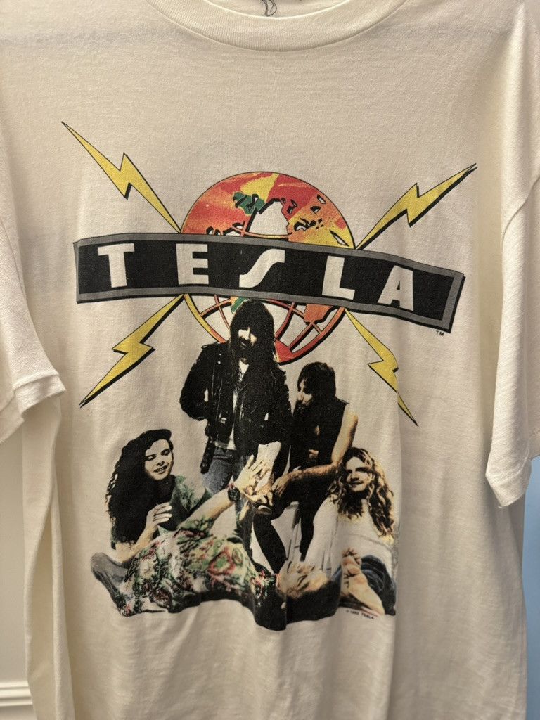 Vintage VINTAGE 1992 TESLA "PSYCHOTIC SUPPER" TOUR SHIRT Size US L / EU 52-54 / 3 - 3 Thumbnail