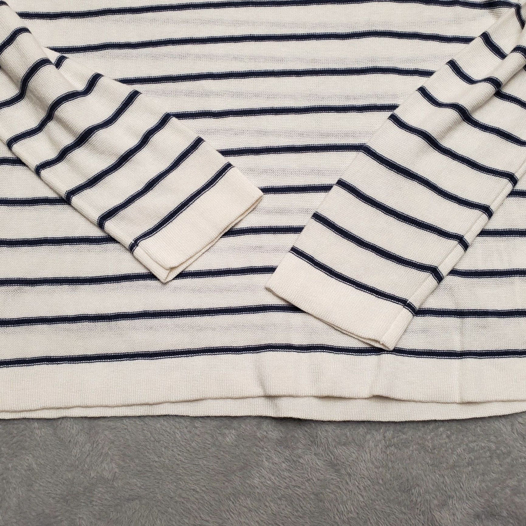 Royal Robbins Royal Robbins Sweater Womens Small Purple Stripe Silk Linen Blend Long Sleeve Size M / US 6-8 / IT 42-44 - 4 Thumbnail