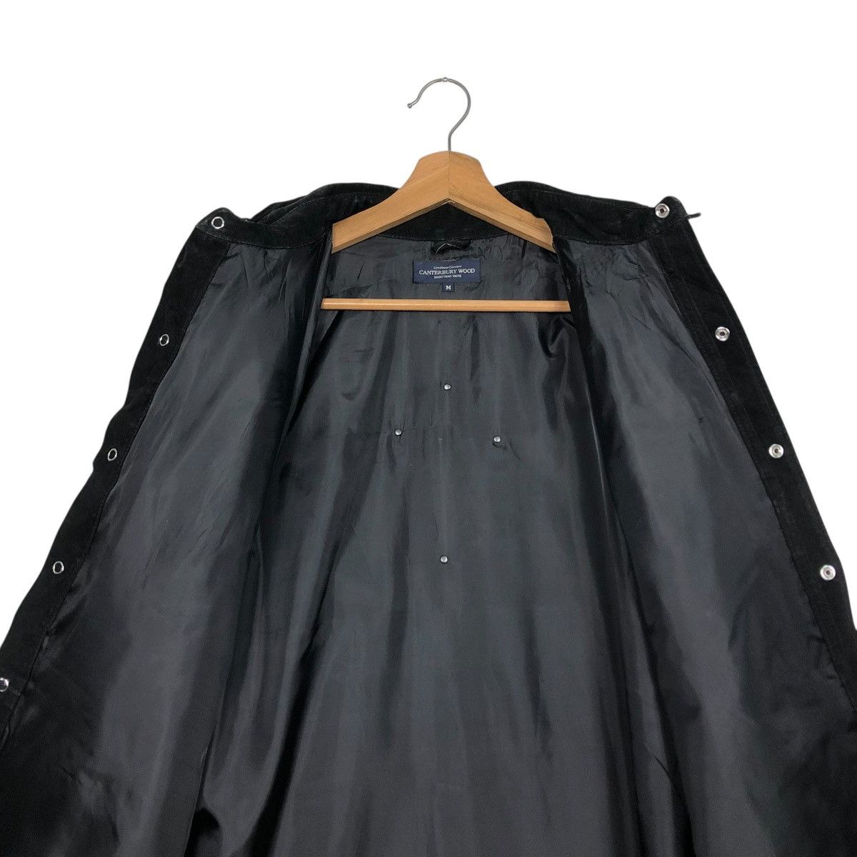 Japanese Brand 🔥RICH BLACK VINTAGE CHORE LEATHER JACKET CANTERBURY CROSS Size US M / EU 48-50 / 2 - 16 Thumbnail