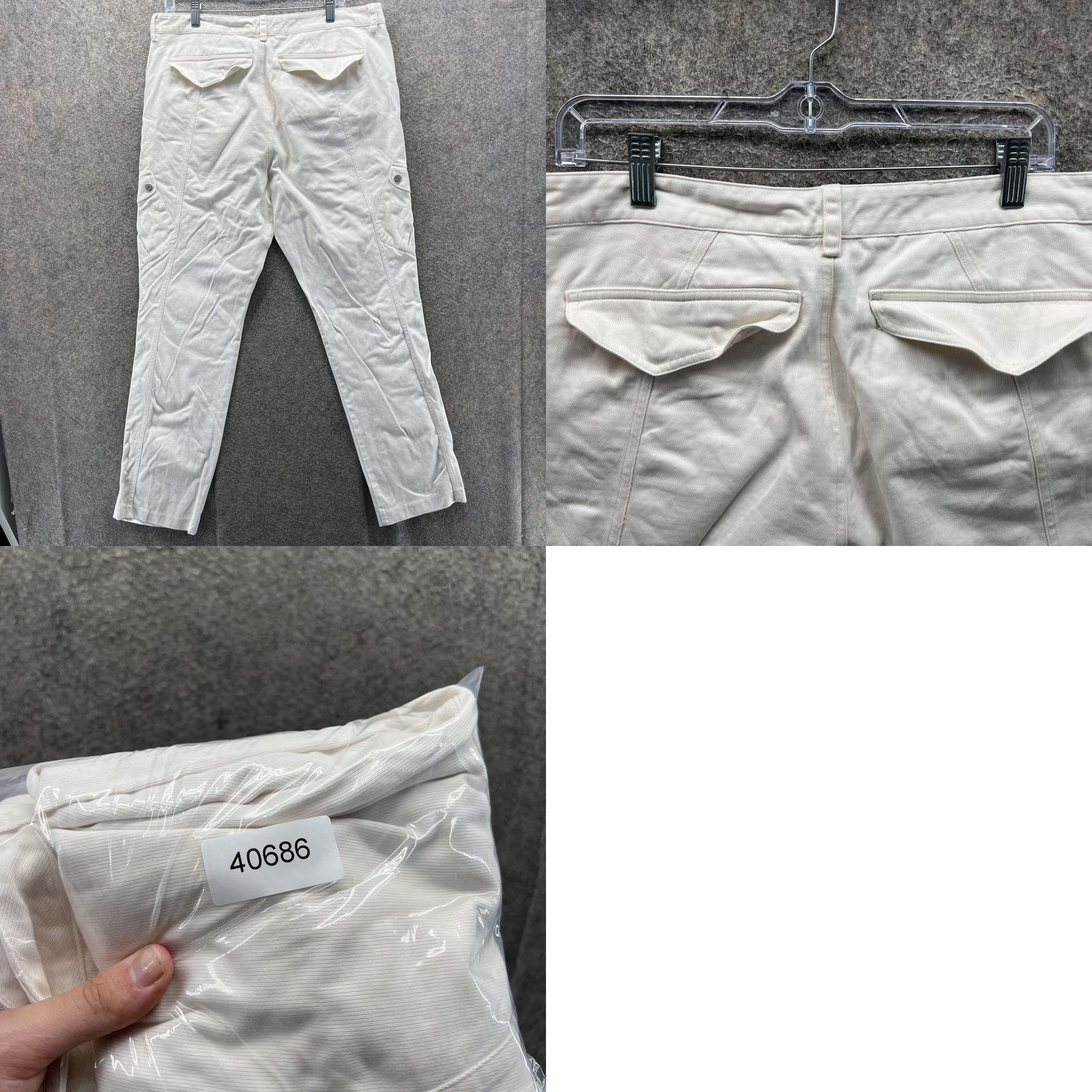 Ralph Lauren Lauren Ralph Lauren Pants Womens 14 White Cargo Straight Leg Twill Casual Size 36" / US 14 / IT 50 - 8 Thumbnail