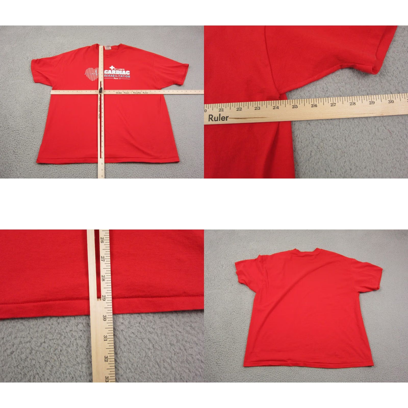 Hanes VINTAGE Hanes Shirt Adult 2XL Red Crew Neck Short Sleeve Solid Logo Made in USA Doctor Medical Mens Size US XXL / EU 58 / 5 - 8 Thumbnail