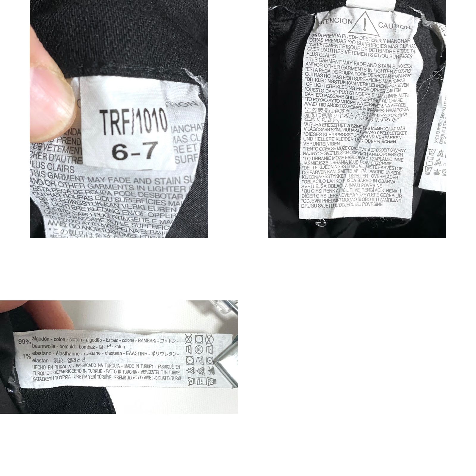 Zara Zara Trafaluc Denimwear Black Skinny Jeans White Side Striped Womens 6 Stretch Regular 16 Waist 27 Hips 33 Inseam 28.5 Size 38" / US 16 / IT 52 - 8 Thumbnail