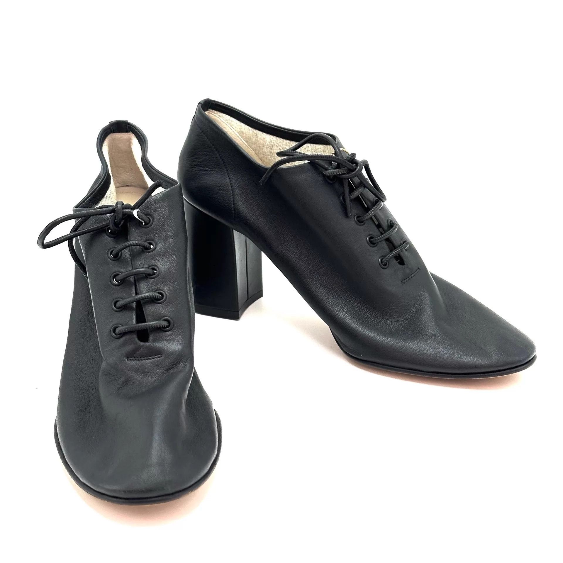 Celine CELINE Lace-up Block Heel Shoes 39 (98) Size US 8.5 / IT 38.5 - 1 Thumbnail