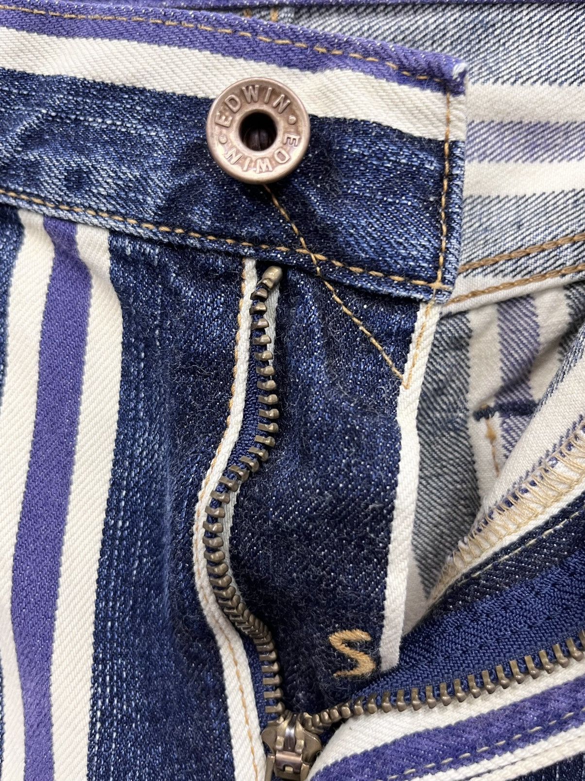 Edwin RARE🔥Vintage EDWIN 13oz GRAND BLUE SELVEDGE DENIIM JAPAN Size US 30 / EU 46 - 11 Thumbnail