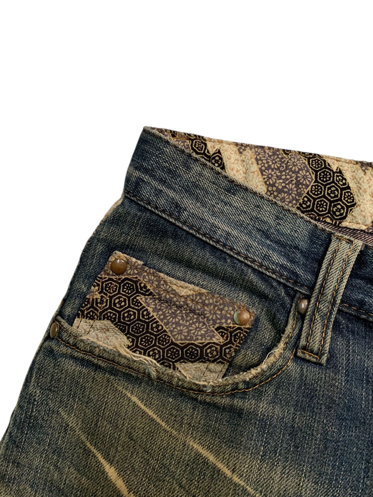 Kapital DRAGON EMBROIDERY INSPIRED BY KARAKURI DISTRESSED DENIM Size US 32 / EU 48 - 12 Thumbnail