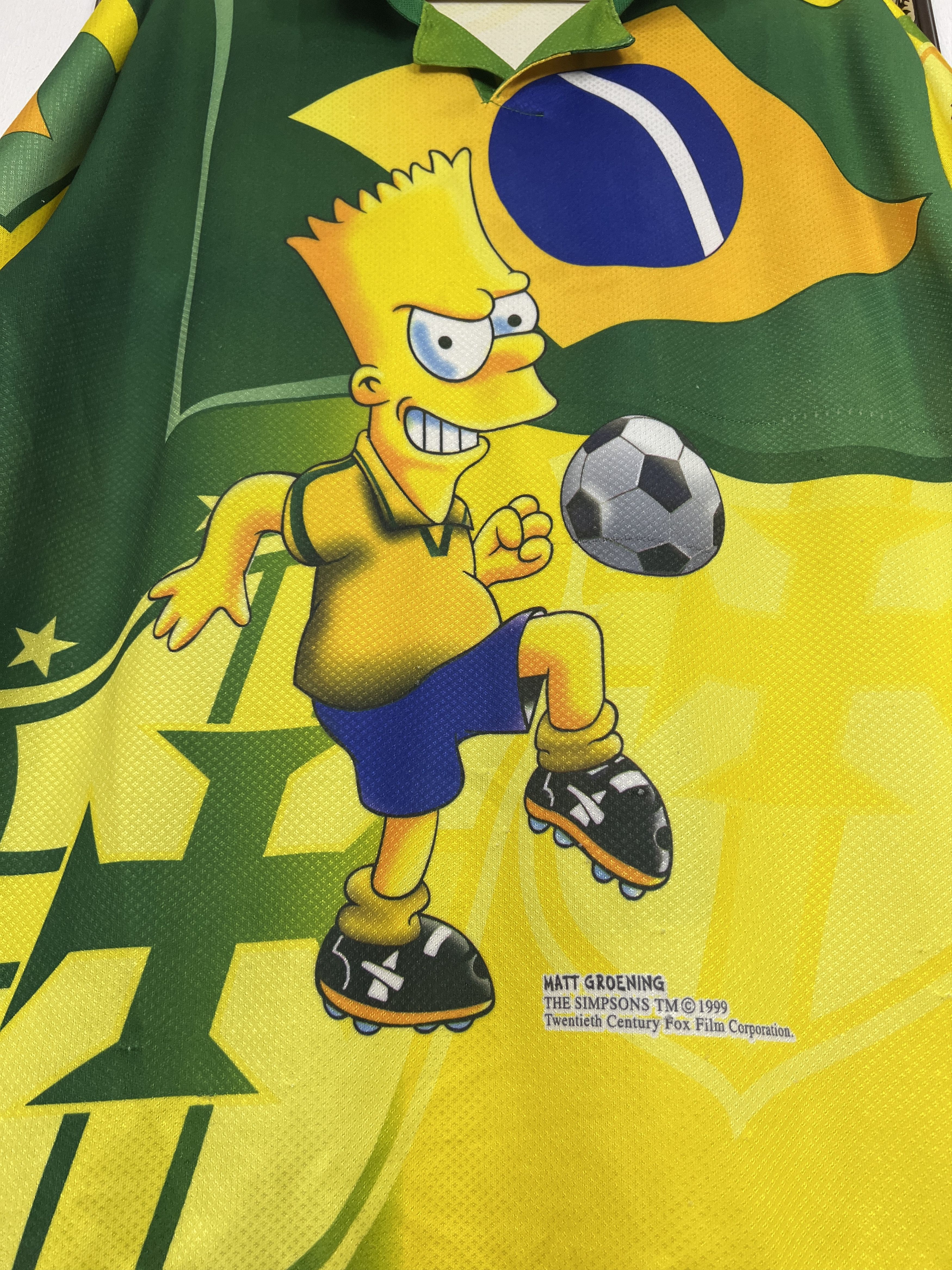 The Simpsons Vintage The Simpsons Bart Brazil Football Shirt Soccer XL Size US XL / EU 56 / 4 - 3 Thumbnail