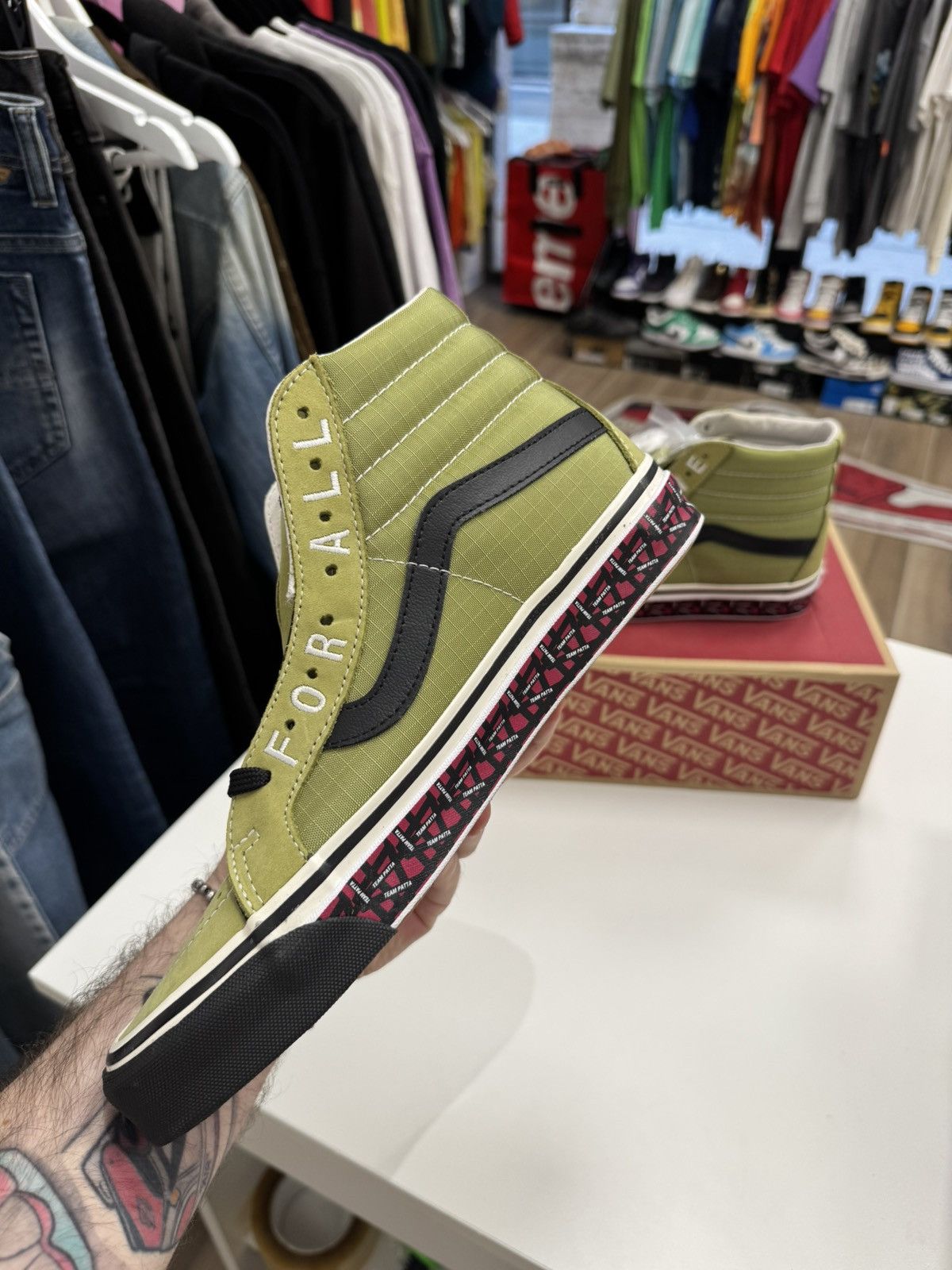 Patta × Vans Vans x patta hi olive 42,5 Size US 9.5 / EU 42-43 - 3 Thumbnail