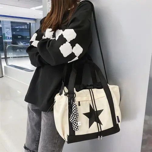Vintage White Splash Proof Nylon Crossbody Bags Size ONE SIZE - 3 Thumbnail