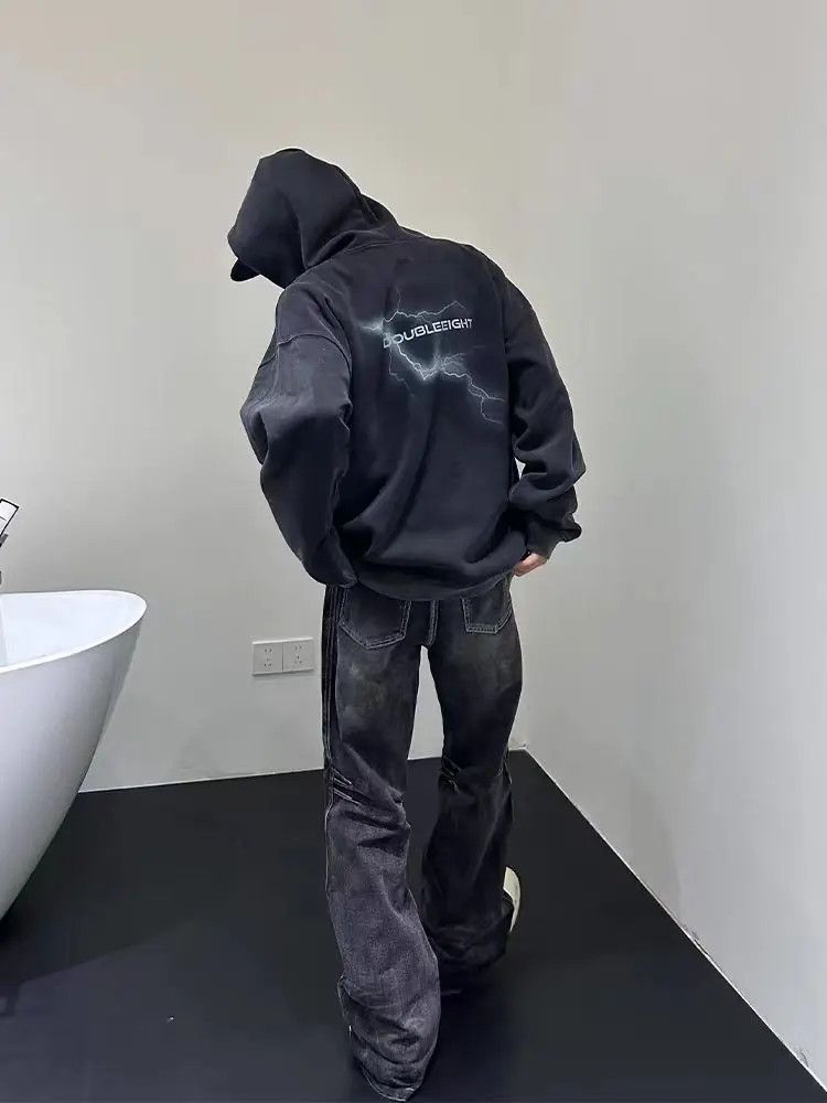 Japanese Brand × Jean Fade Thunder Vintage washed casual micro flare jeans Size US 32 / EU 48 - 4 Thumbnail