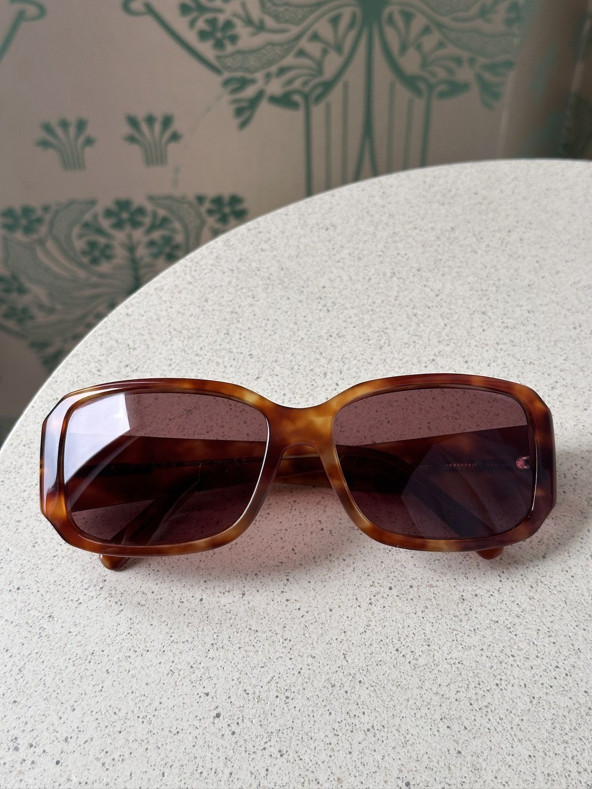 Prada Vintage Prada Logo Brown Square Turtle Sunglasses Spr 14H Size ONE SIZE - 10 Thumbnail