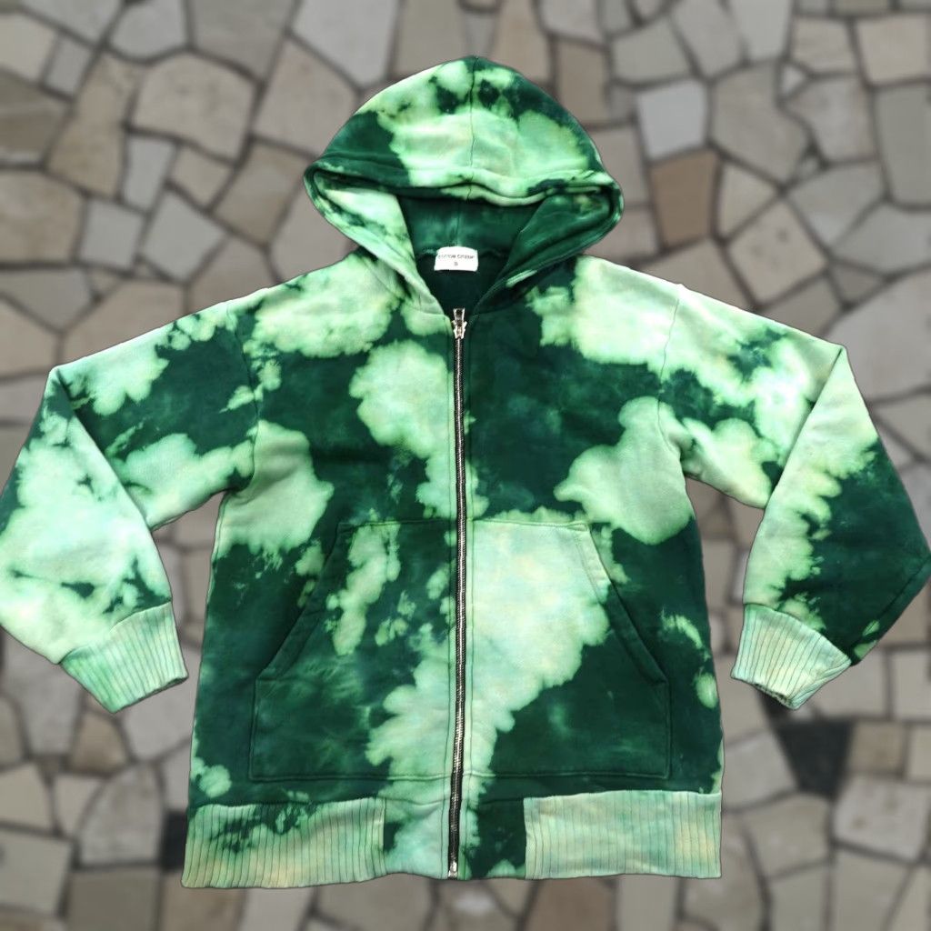 Vintage Cotton Citizen Hoodie Womens S Green Tie Dye Full Zip Up Sweatshirt Jacket Size S / US 4 / IT 40 - 1 Thumbnail