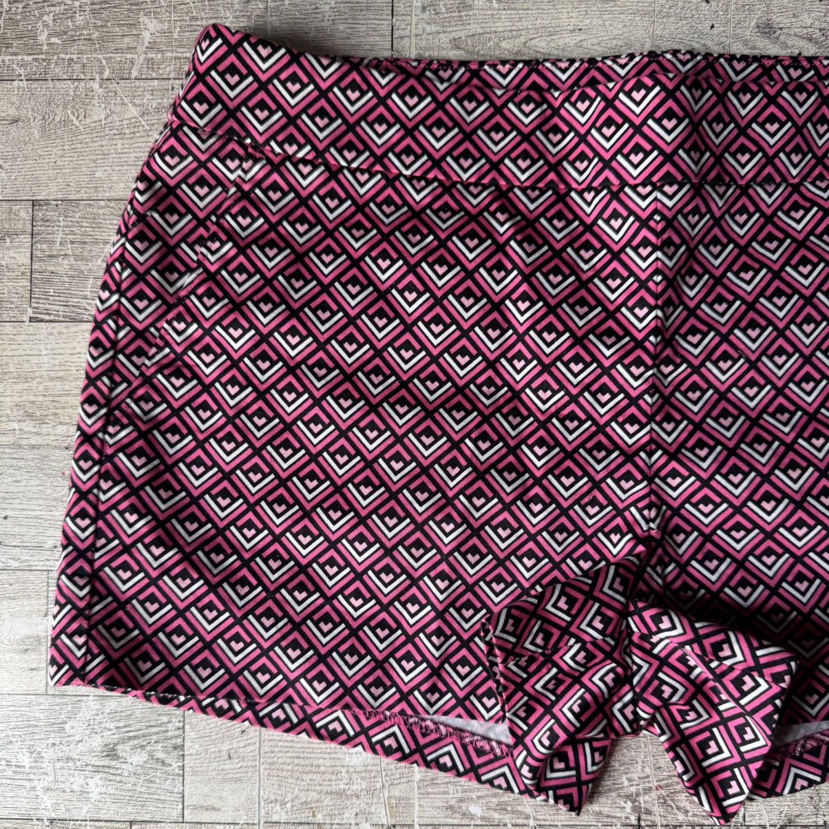 Express Express, Hot Pink, Chevron Print, Cotton Mini Dress Shorts Size 30" / US 8 / IT 44 - 4 Thumbnail