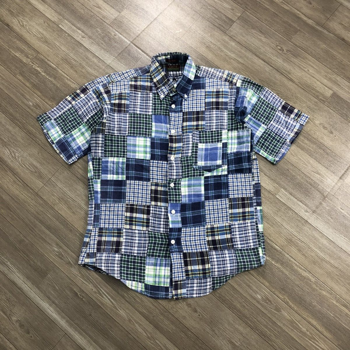 Japanese Brand Vintage Cleve USA Patchwork Shirt Y2K Ifsixwasnine Lgb Goa Size US M / EU 48-50 / 2 - 1 Thumbnail