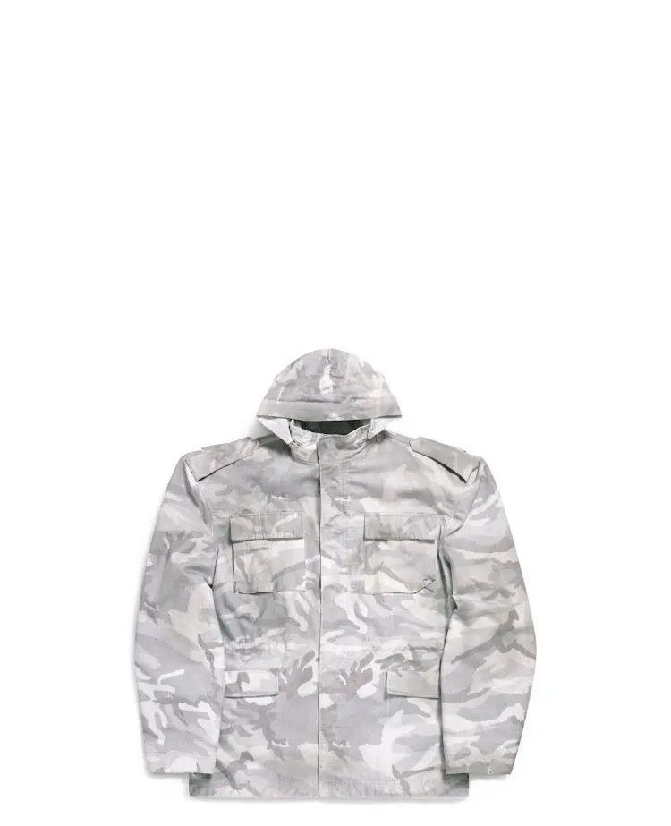Balenciaga o1tr1nto1025 Biker Army Jacket in Light Grey Size US XL / EU 56 / 4 - 1 Preview